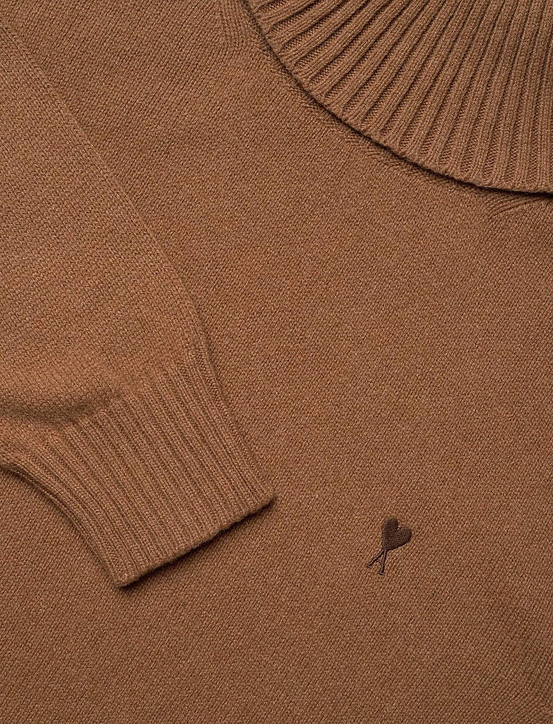 AMI - AMI DE COEUR TURTLE NECK SWEATER - rollkragen - 216 : noisette - 2
