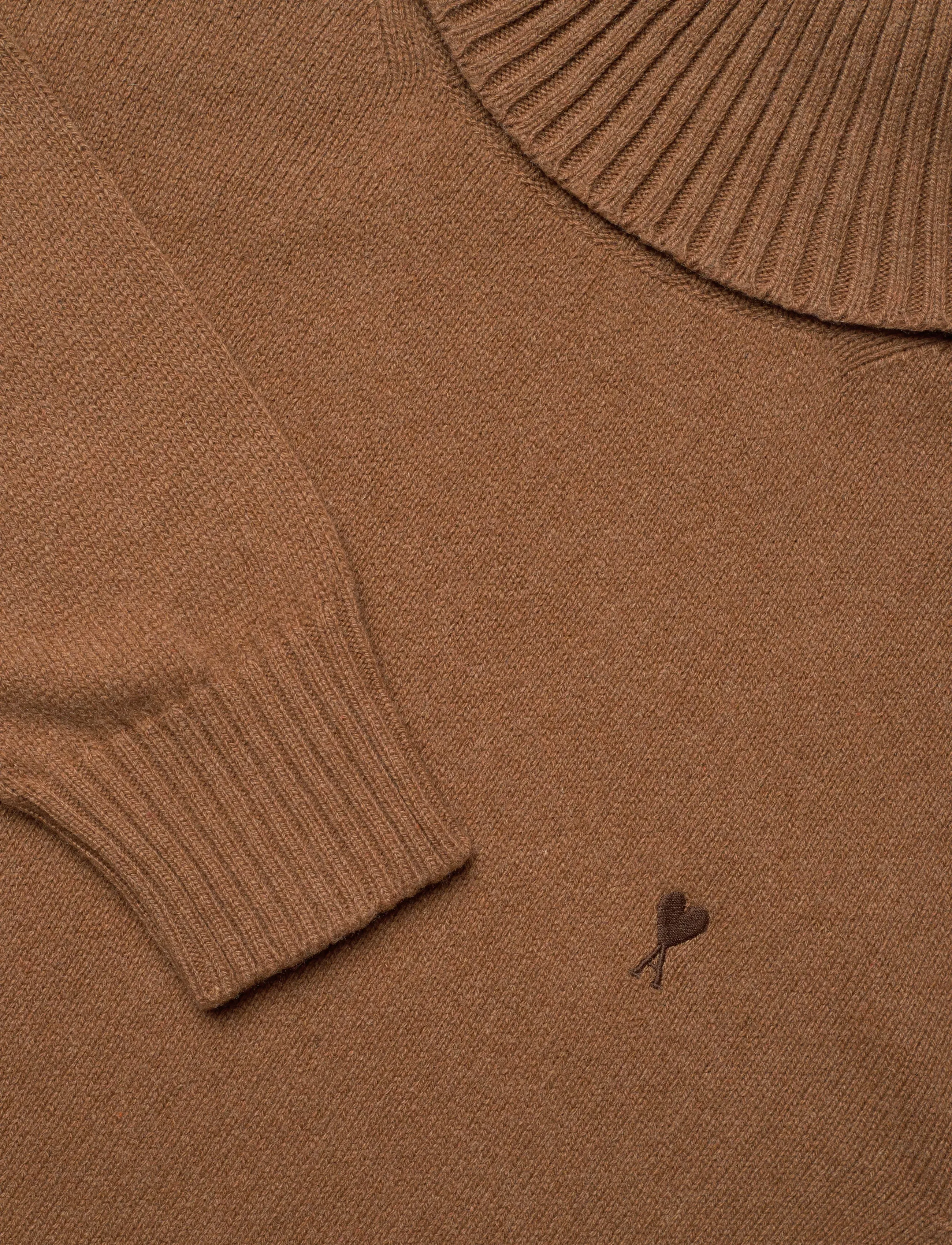 AMI - AMI DE COEUR TURTLE NECK SWEATER - rollkragen - 216 : noisette - 2