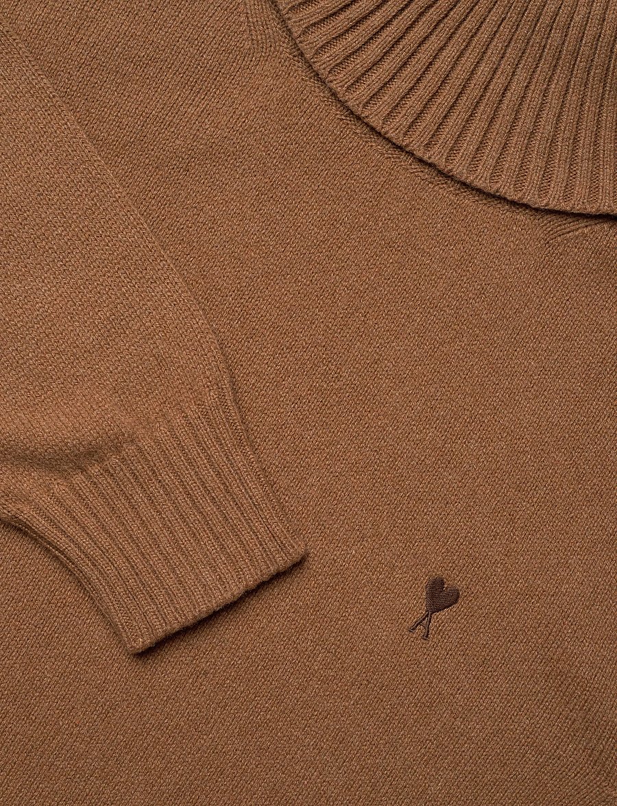 AMI - AMI DE COEUR TURTLE NECK SWEATER - rollkragen - 216 : noisette - 2