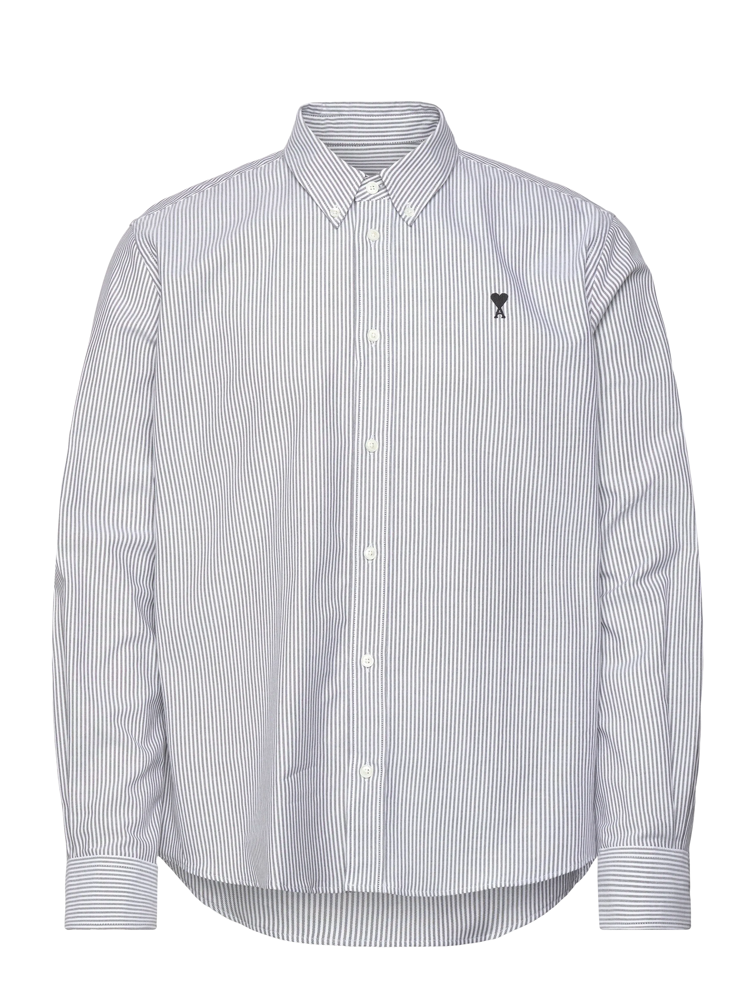 AMI LONG SLEEVE CONTRASTED ADC BUTTON DOWN COLLAR CLASSIC SHIRT - Särgid - 039 : NOIR / BLANC NATUREL / blue