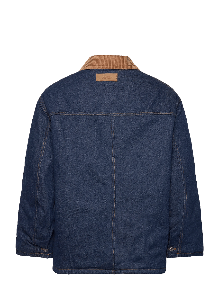 AMI - PADDED WORKER JACKET - lined denim jackets - 402 : indigo - 1