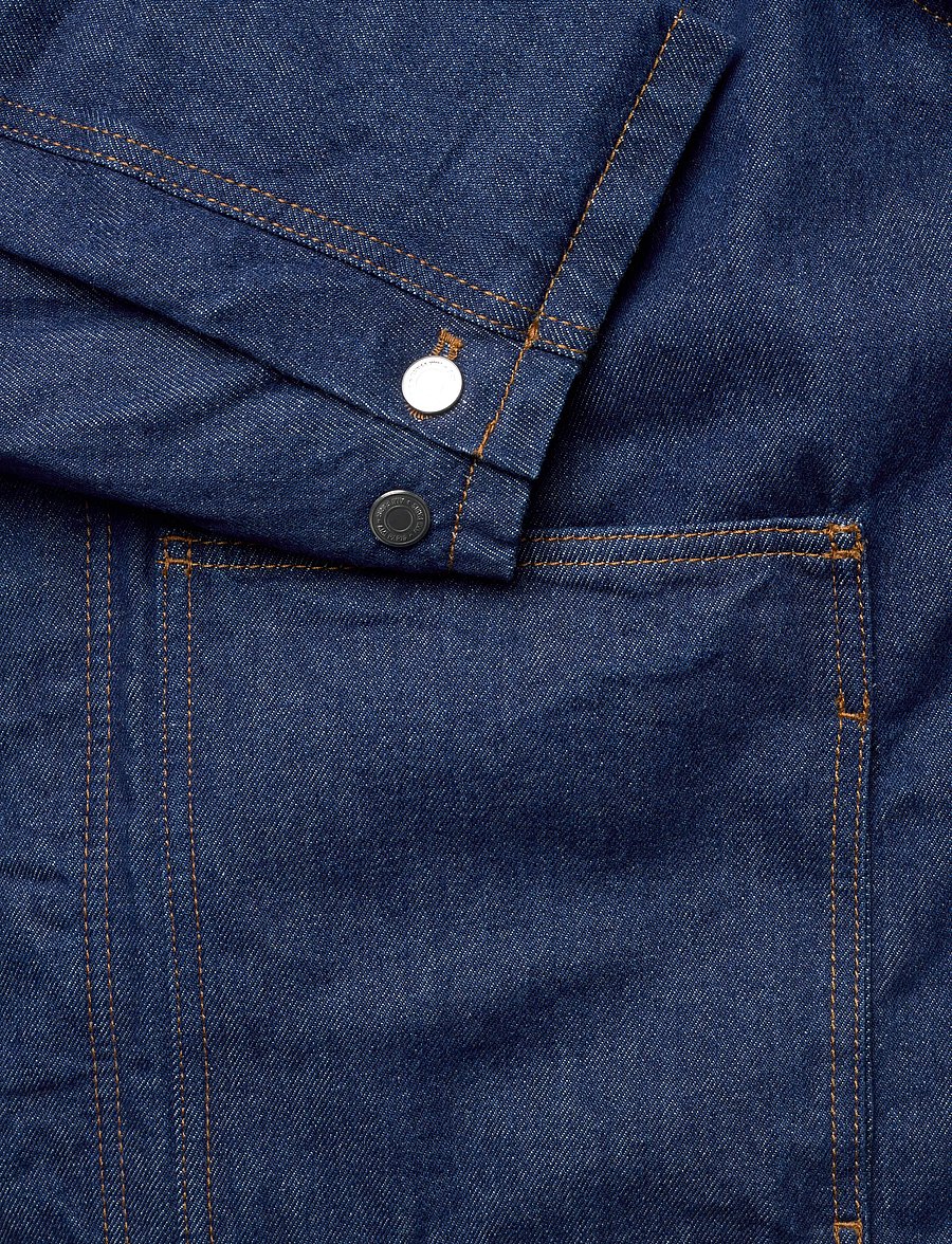 AMI - PADDED WORKER JACKET - lined denim jackets - 402 : indigo - 3