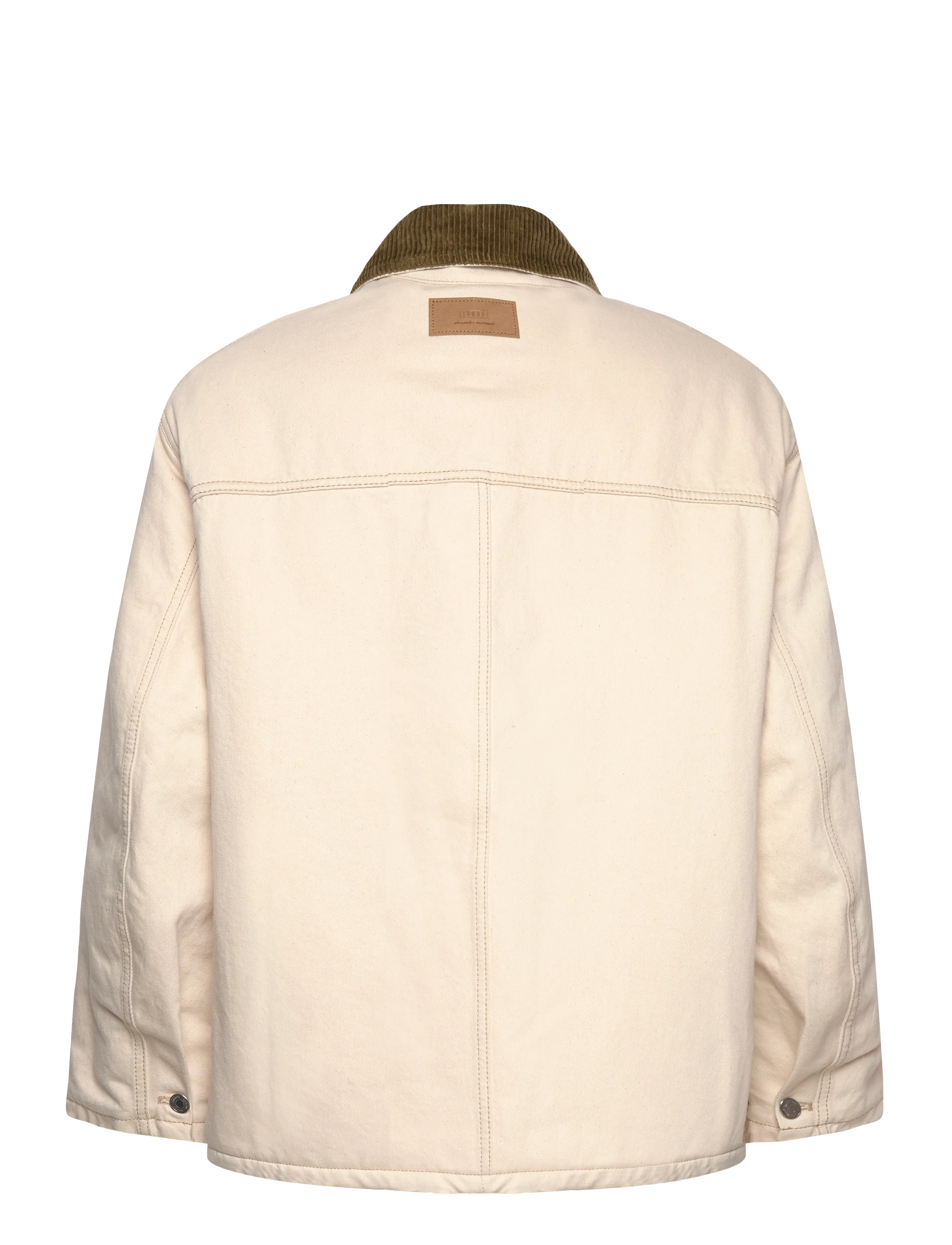 AMI - PADDED WORKER JACKET - gefütterte denimjacken - 150 : ecru - 1