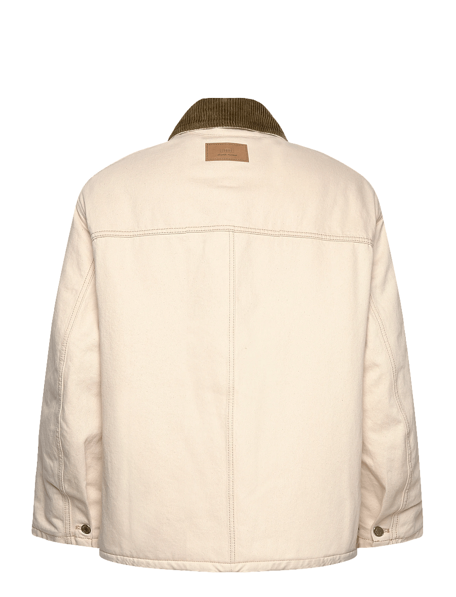 AMI - PADDED WORKER JACKET - lined denim jackets - 150 : ecru - 1