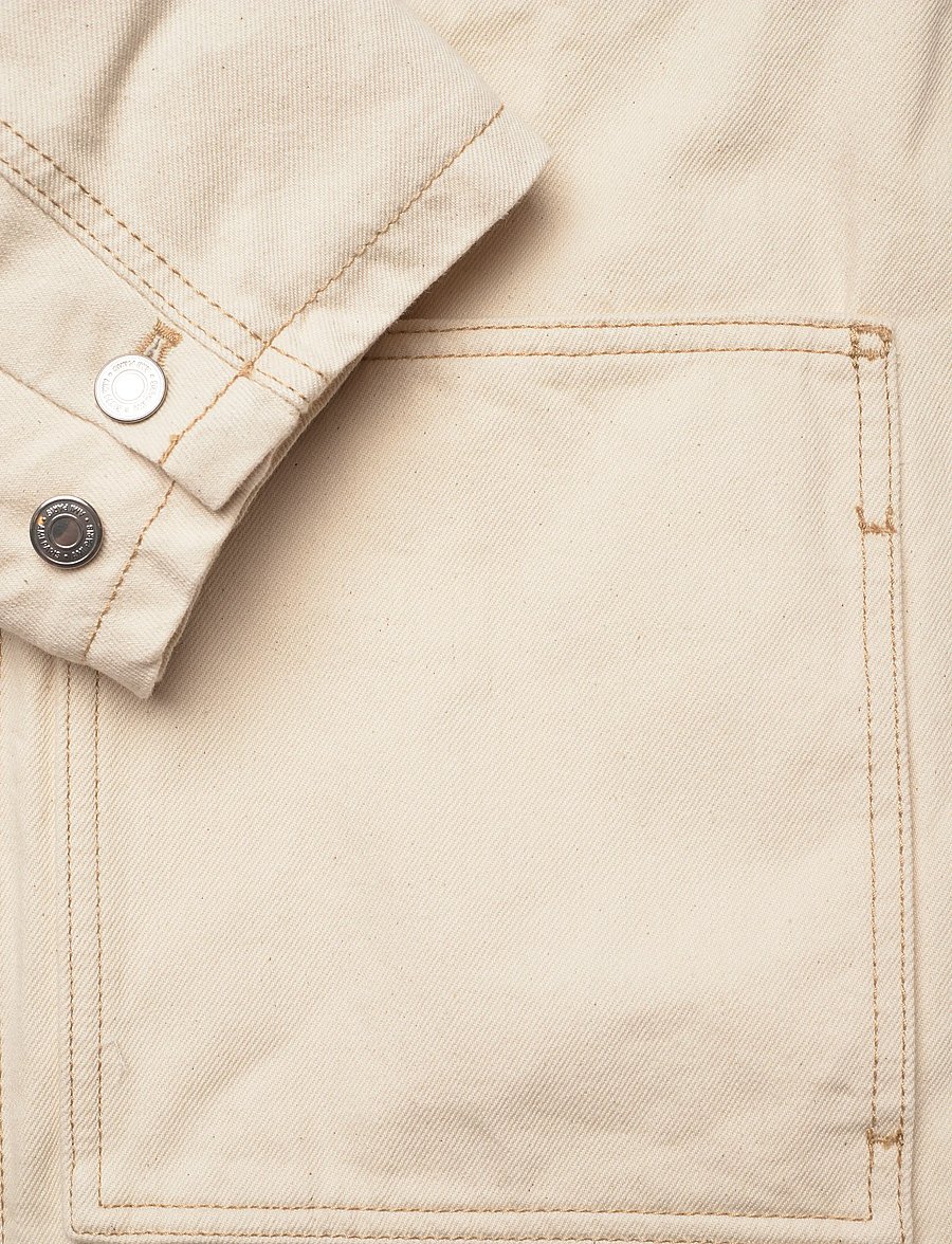 AMI - PADDED WORKER JACKET - lined denim jackets - 150 : ecru - 3