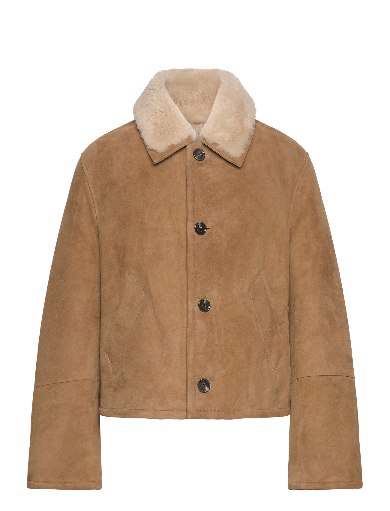 AMI - Shearling Buttonned Jacket -