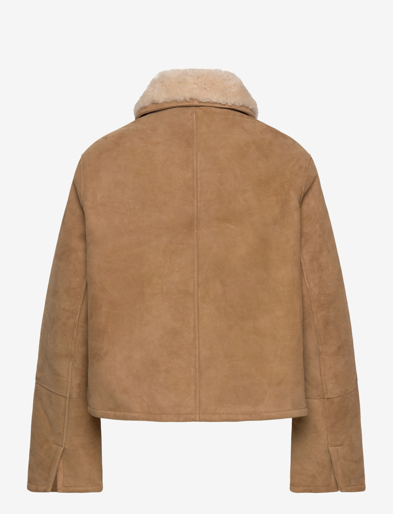 AMI - SHEARLING BUTTONNED JACKET - frühlingsjacken - 280 : camel - 1