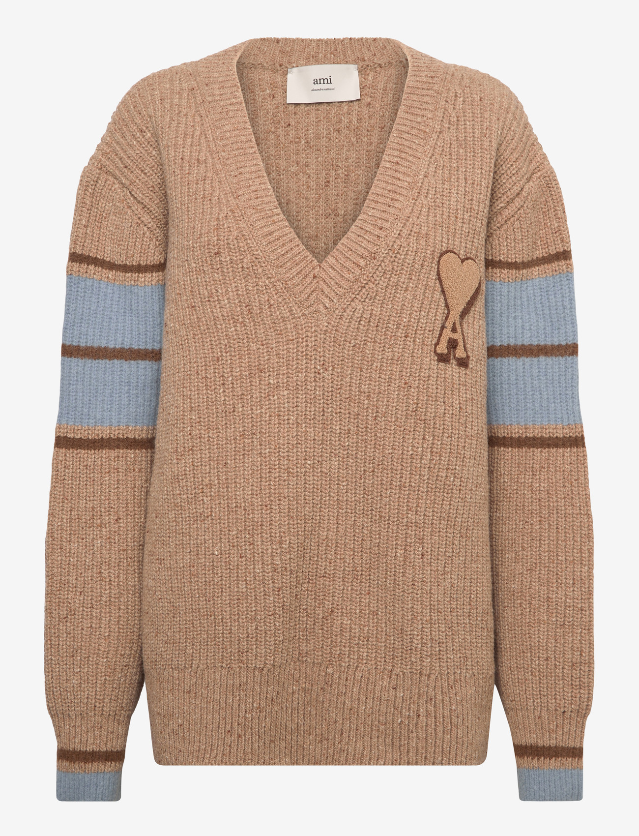 AMI - COLLEGE SWEATER - jumpers - 280 : camel - 0