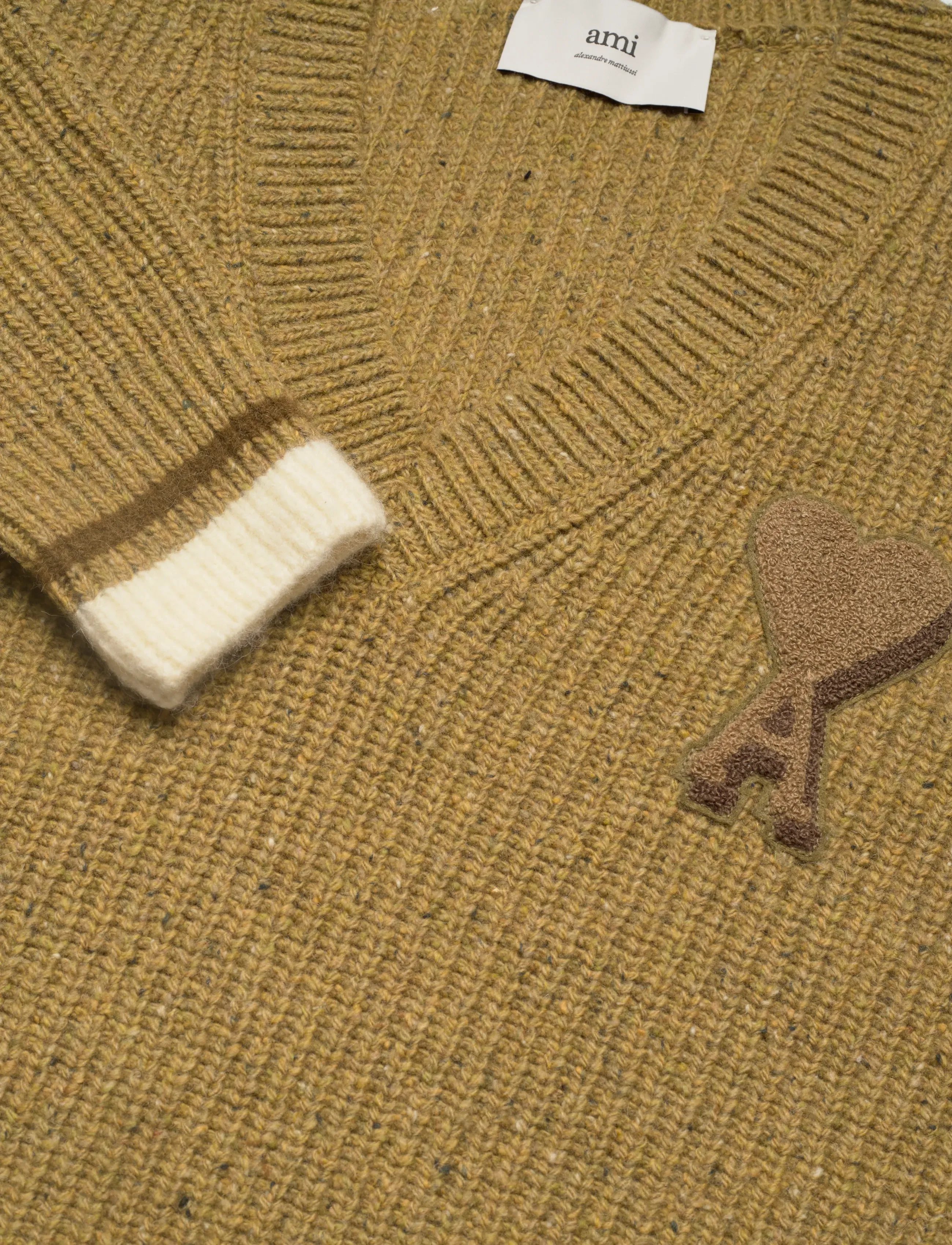 AMI - COLLEGE SWEATER - pullover - 374 : vert lichen - 2