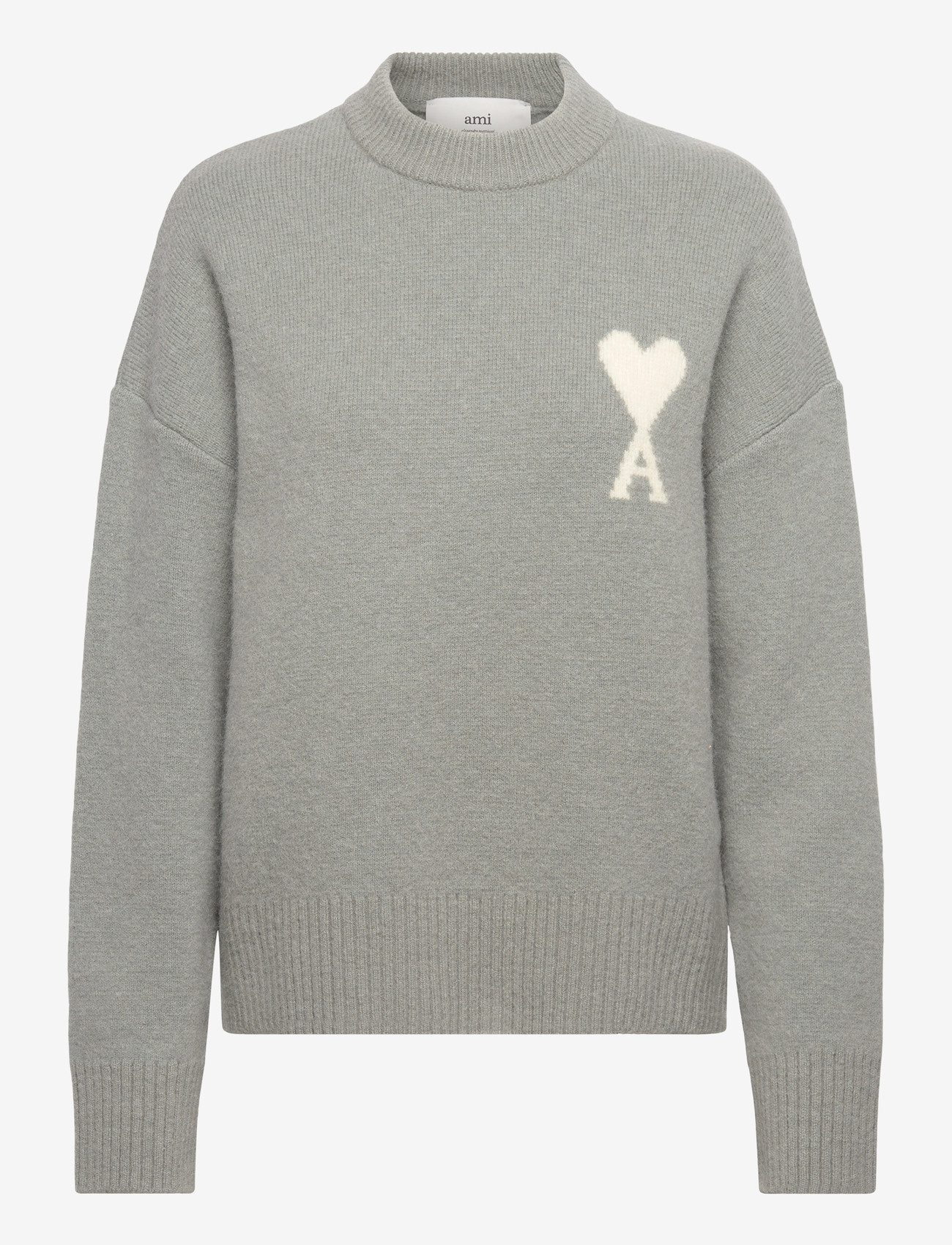 AMI - AMI DE COEUR CREWNECK SWEATER - pullover - 058 : gris/ecru - 0