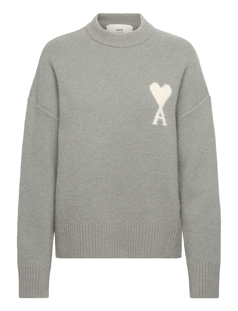 AMI - AMI DE COEUR CREWNECK SWEATER - pullover - 058 : gris/ecru - 0