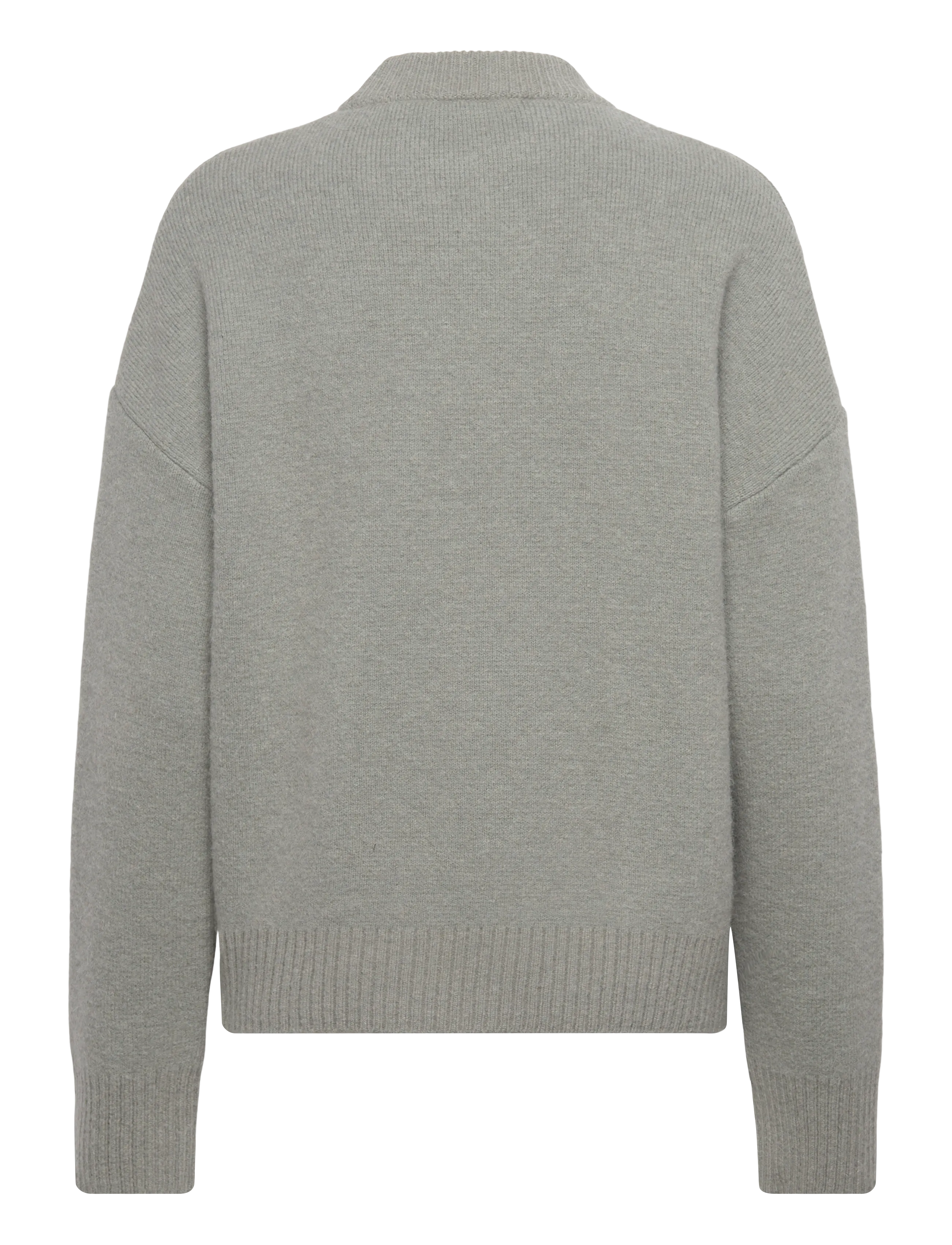 AMI - AMI DE COEUR CREWNECK SWEATER - 058 : gris/ecru - 1