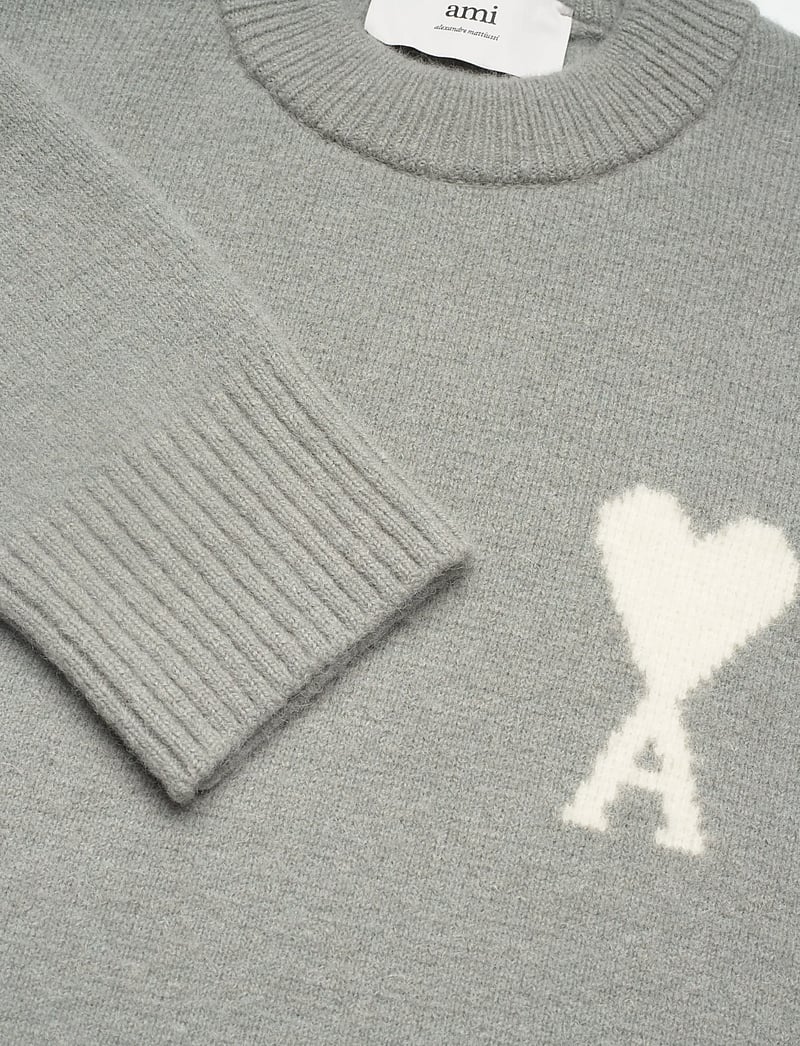 AMI - AMI DE COEUR CREWNECK SWEATER - pullover - 058 : gris/ecru - 2