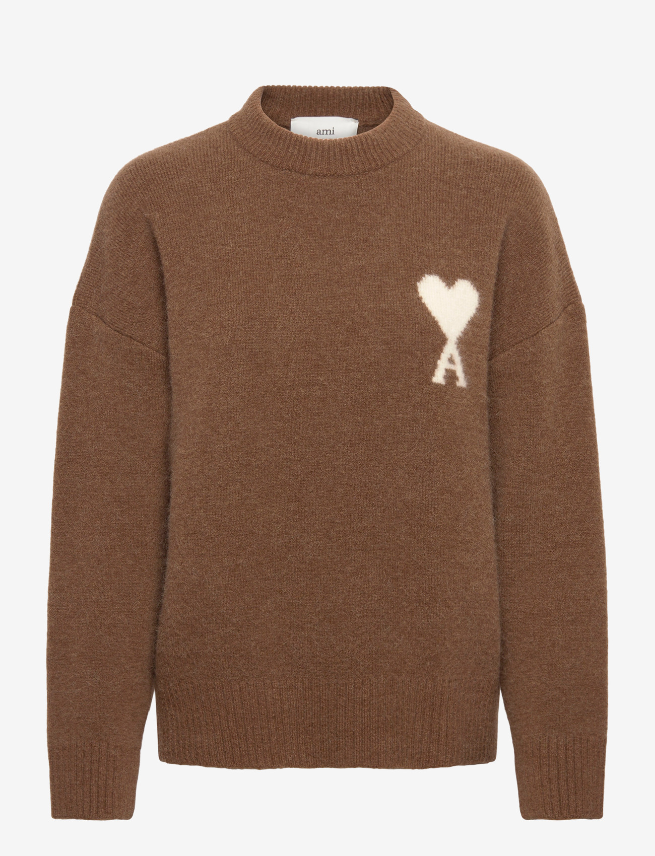 AMI - AMI DE COEUR CREWNECK SWEATER - pullover - 217 : noisette/ecru - 0