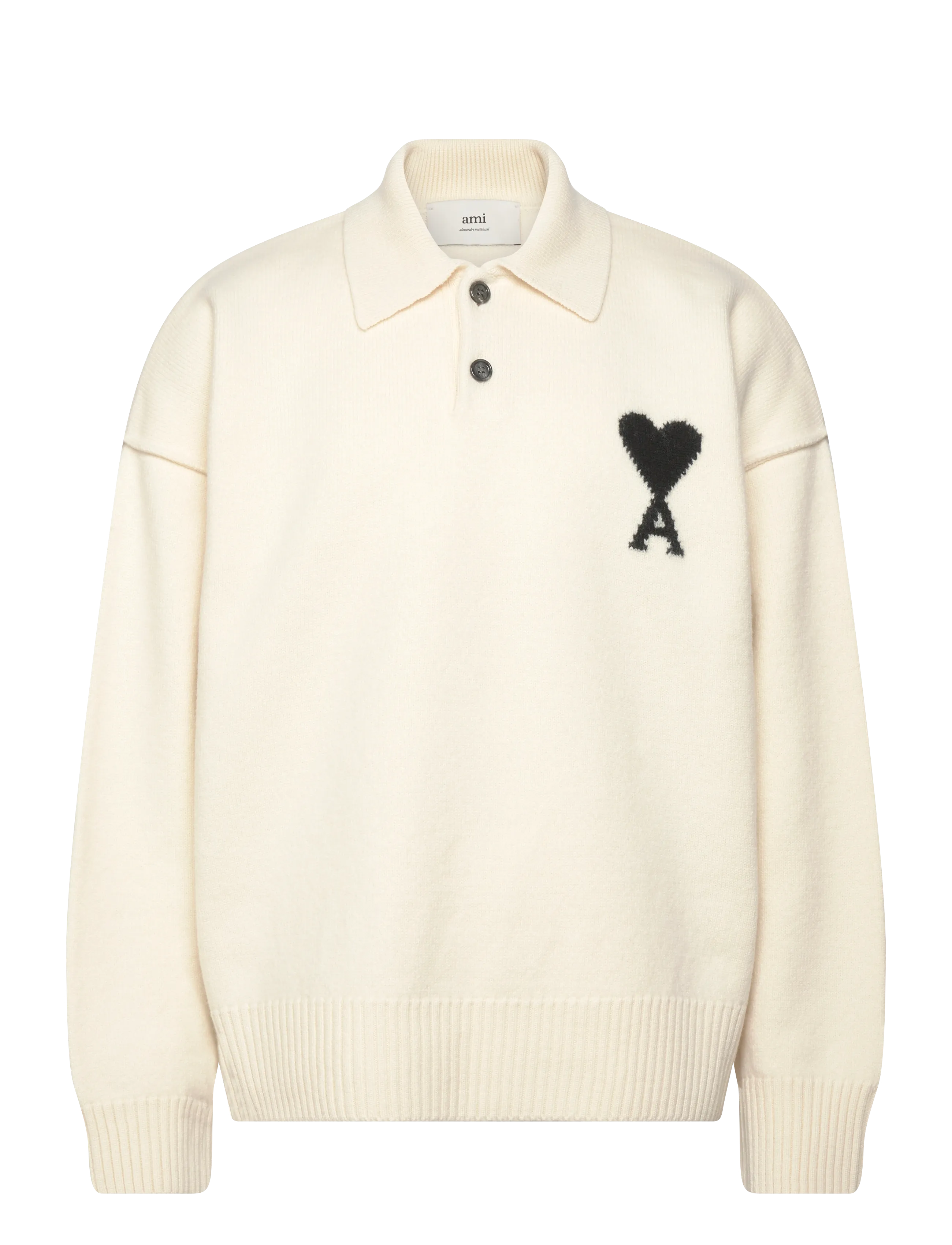 AMI AMI DE COEUR POLO - Kleidung - 151 : ECRU/NOIR / white