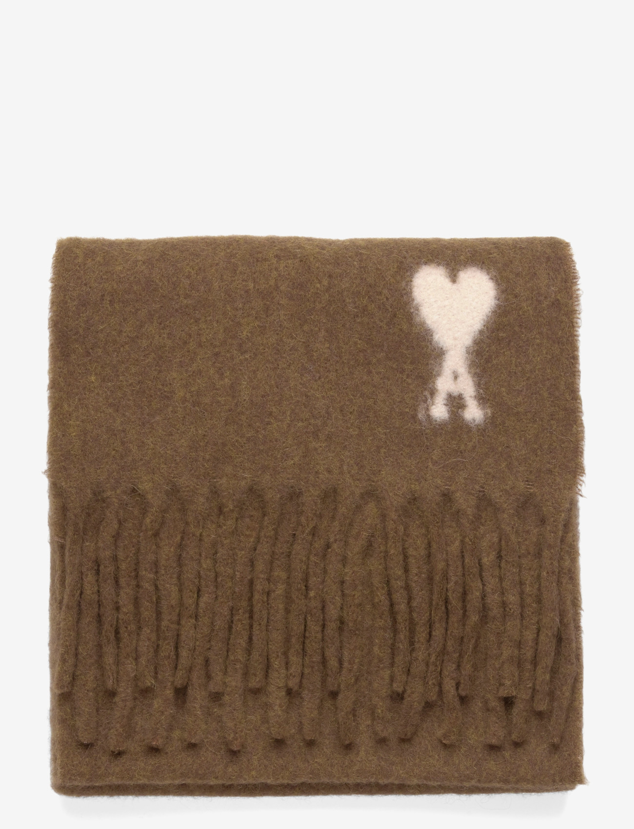 AMI - OFF WHITE AMI DE COEUR SCARF - alltags-style - 216 : noisette - 1