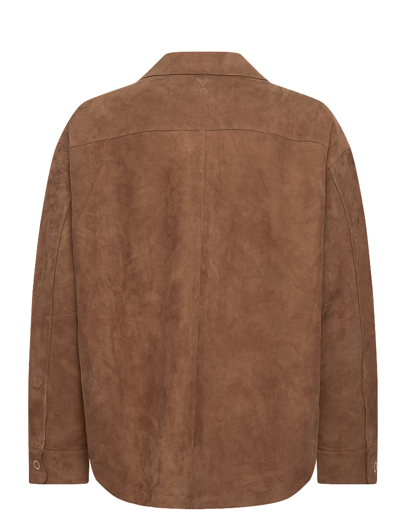 AMI - LEATHER OVERSHIRT - casual - 216 : noisette - 1