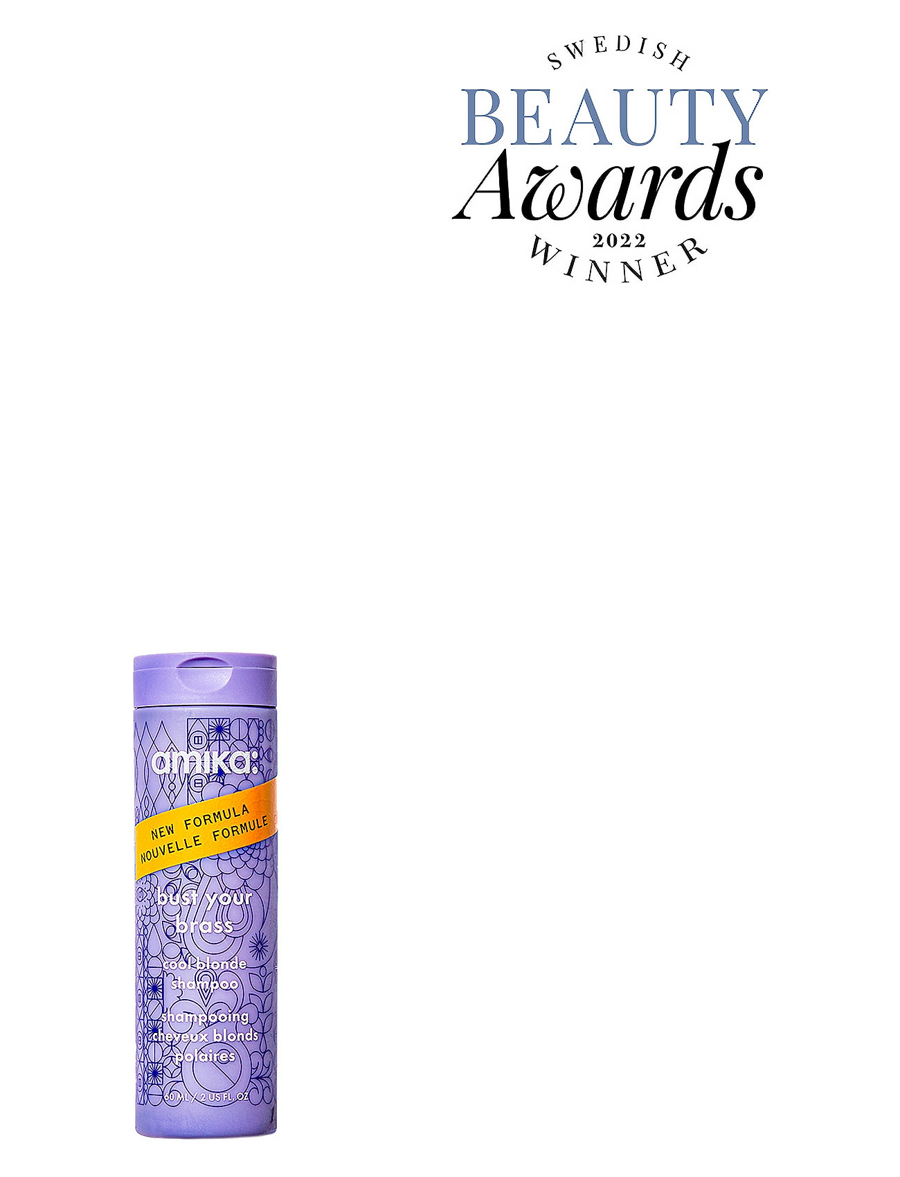 AMIKA Bust Your Brass Cool Blonde Repair Shampoo - Nude - 60 ml