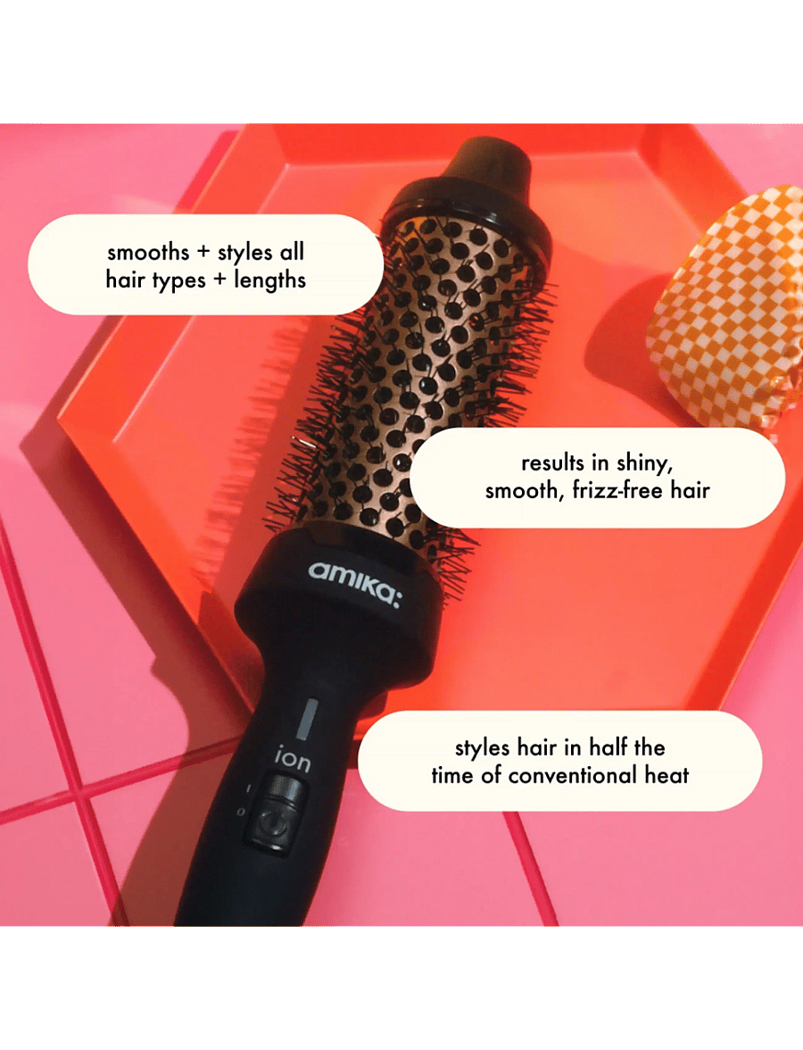 AMIKA - Bombshell Blowout Thermal Brush Rose Gold - stylingbørster - clear - 3