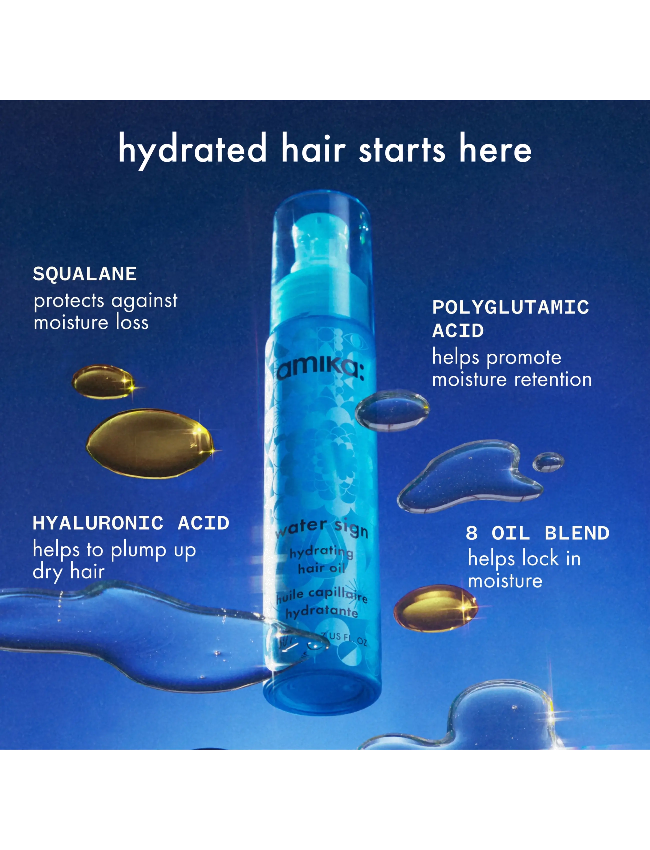 AMIKA - Water Sign Hydrating Hair Oil - hår - no color - 3