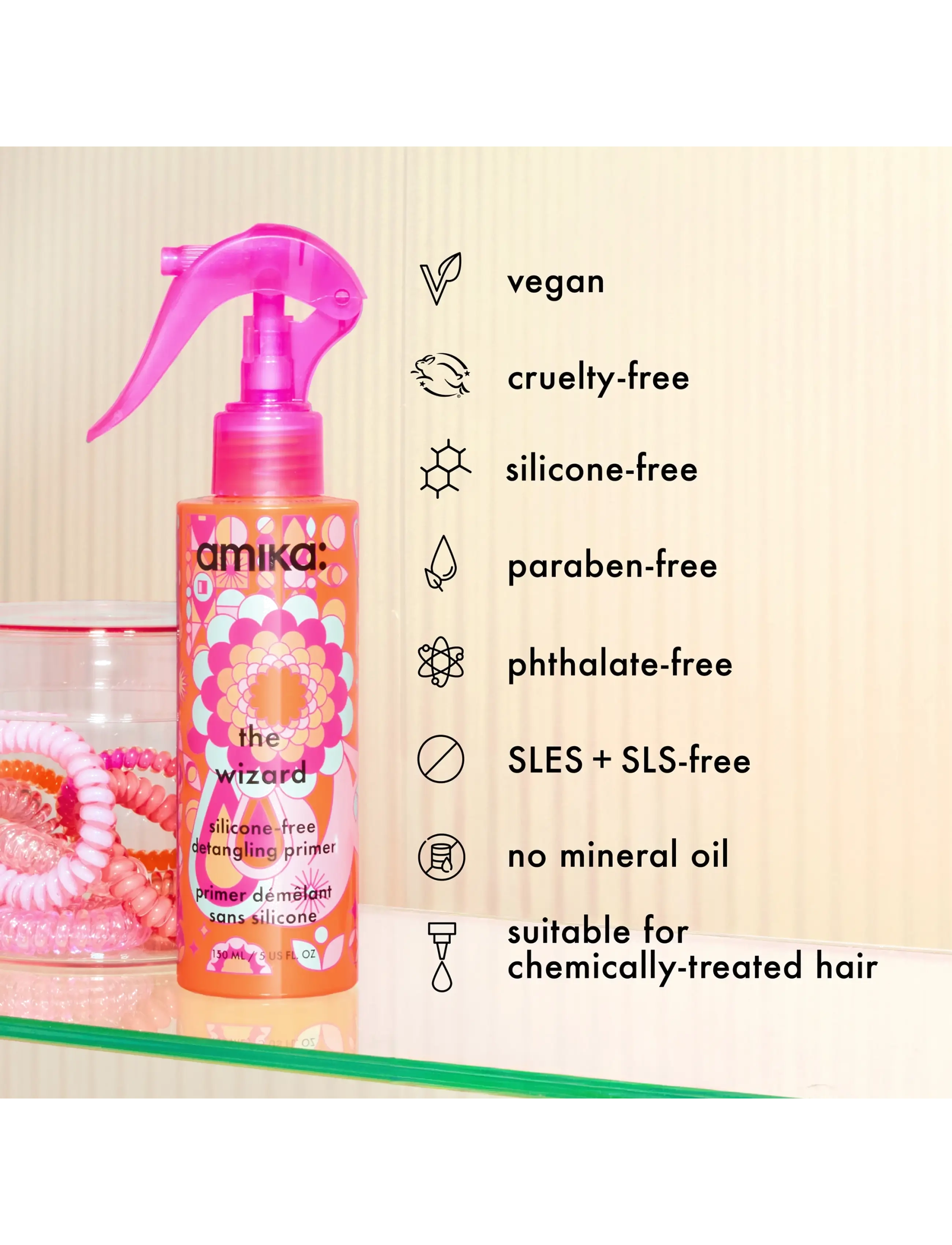 AMIKA - The Wizard Silicone-Free Detangling Hair Primer - hooldusvahendid - no color - 4