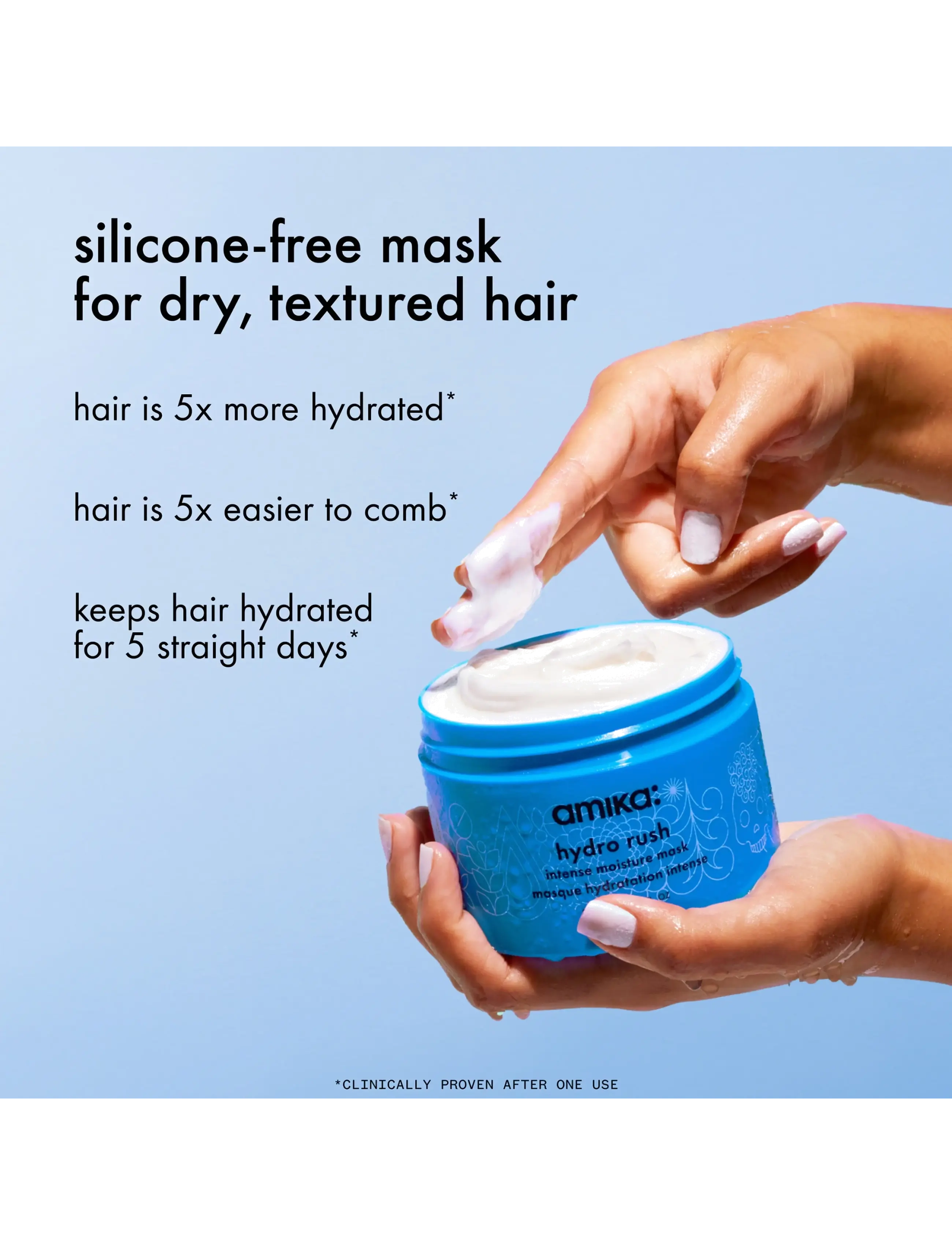 AMIKA - Hydro Rush Intense Moisture Hair Mask - juuksemaskid - no color - 2
