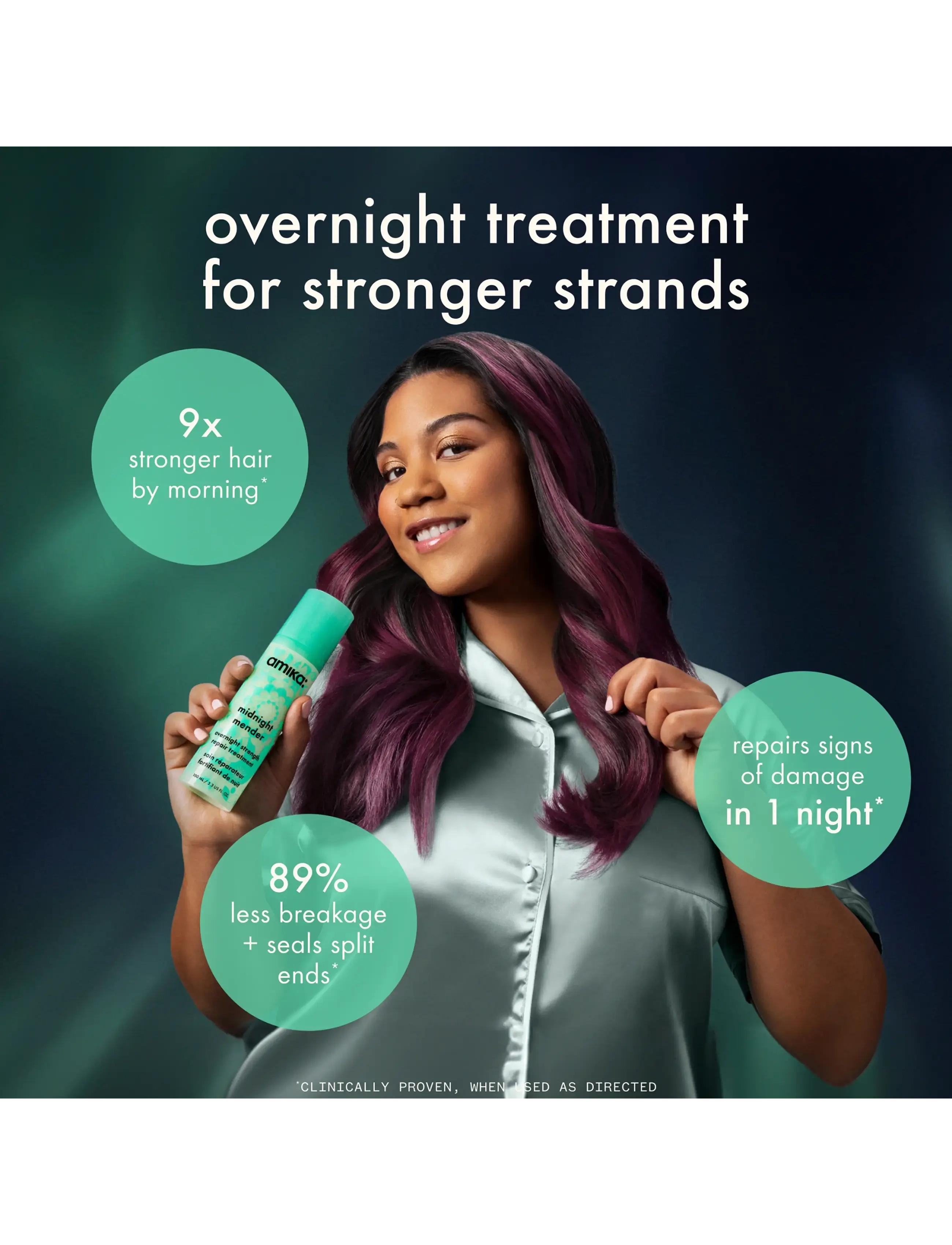 AMIKA - Midnight Mender Overnight Strength Repair Treatment - hooldusvahendid - no color - 2