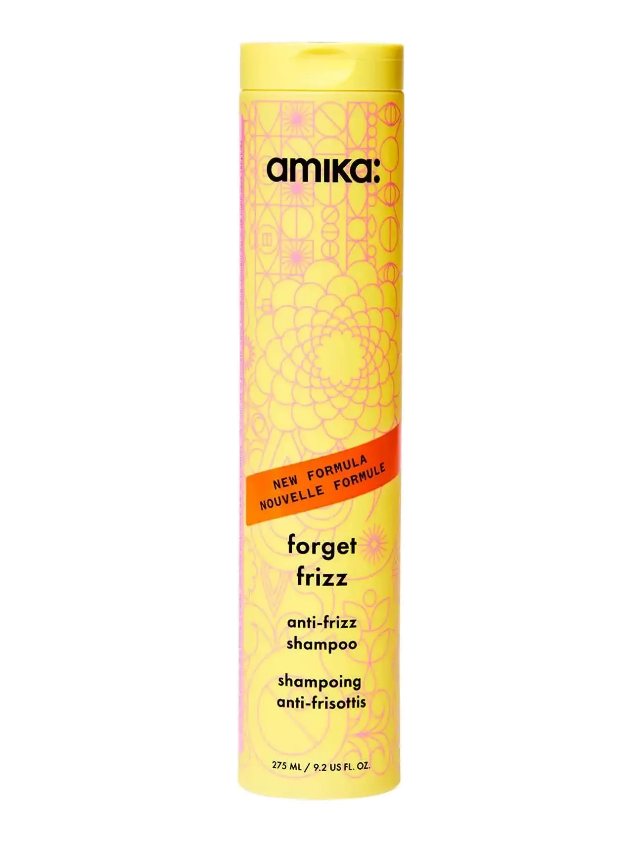 AMIKA Forget Frizz Anti-Frizz Shampoo, Shampoo, Nude, Str: 275 ML