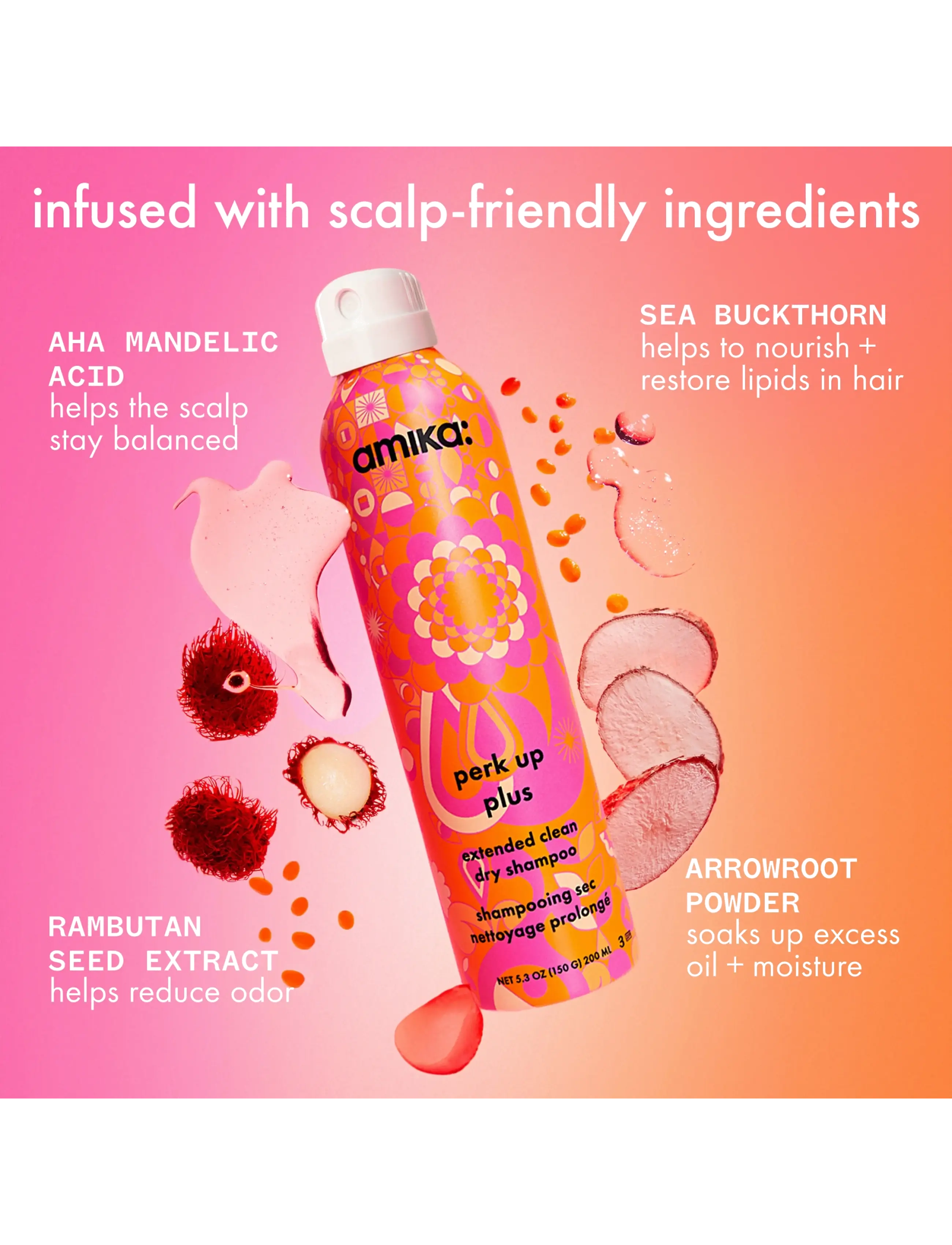 AMIKA - Perk Up Plus Extended Clean Dry Shampoo - torrschampo - no color - 3