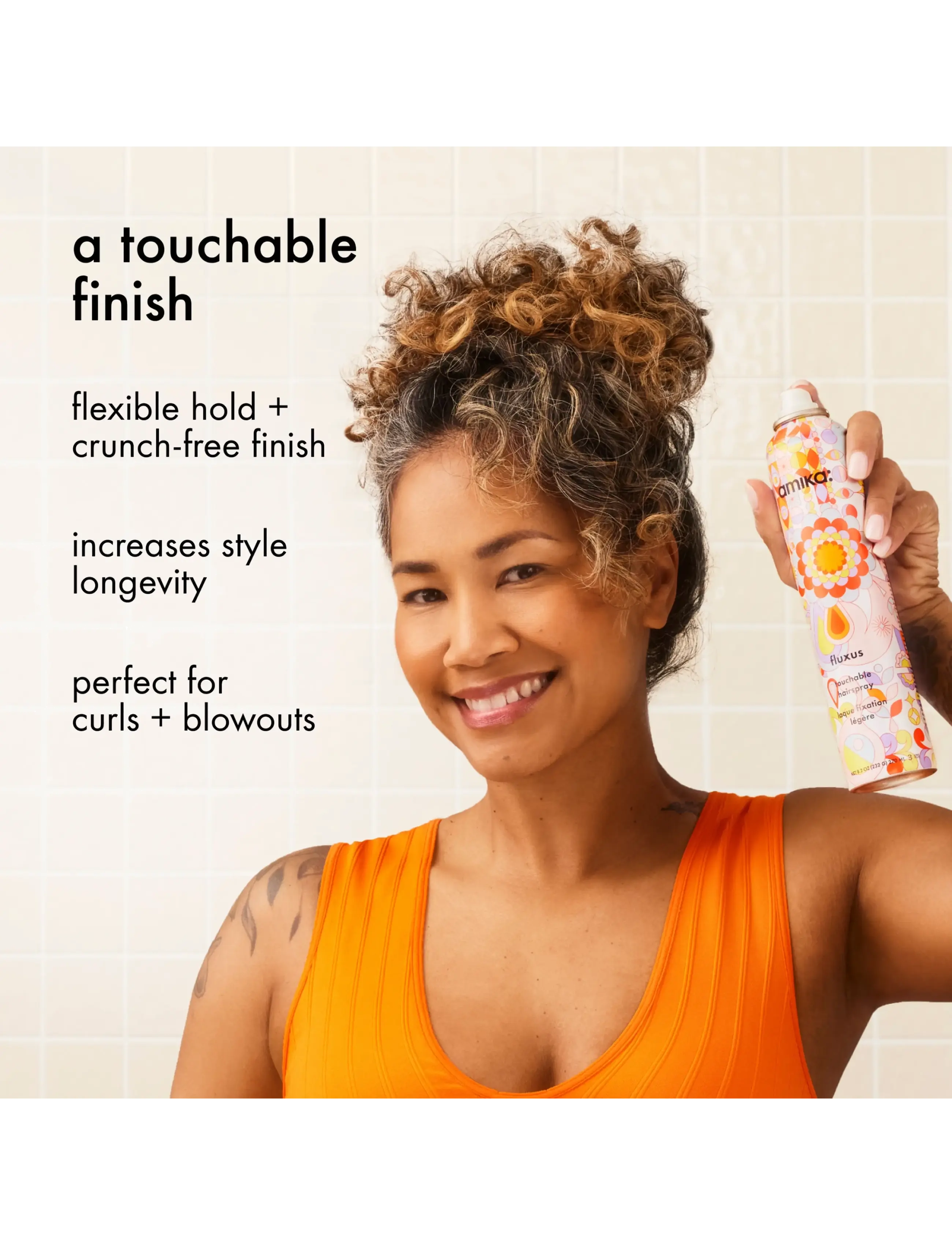 AMIKA - Fluxus Touchable Hairspray - hårspray - no color - 2