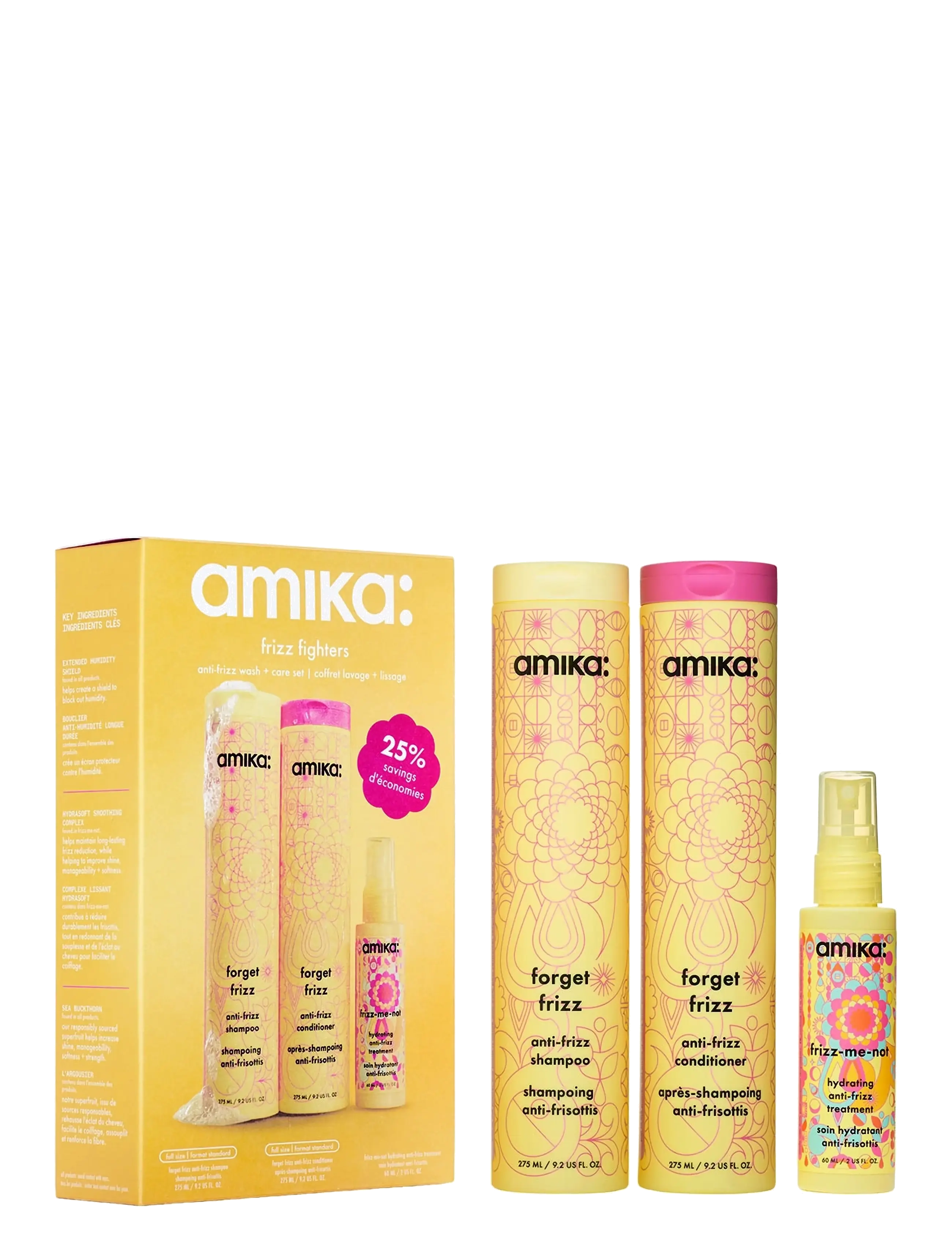 AMIKA - Frizz Fighters Anti-Frizz Wash + Care Set - mellem 200-500 kr - no color - 1