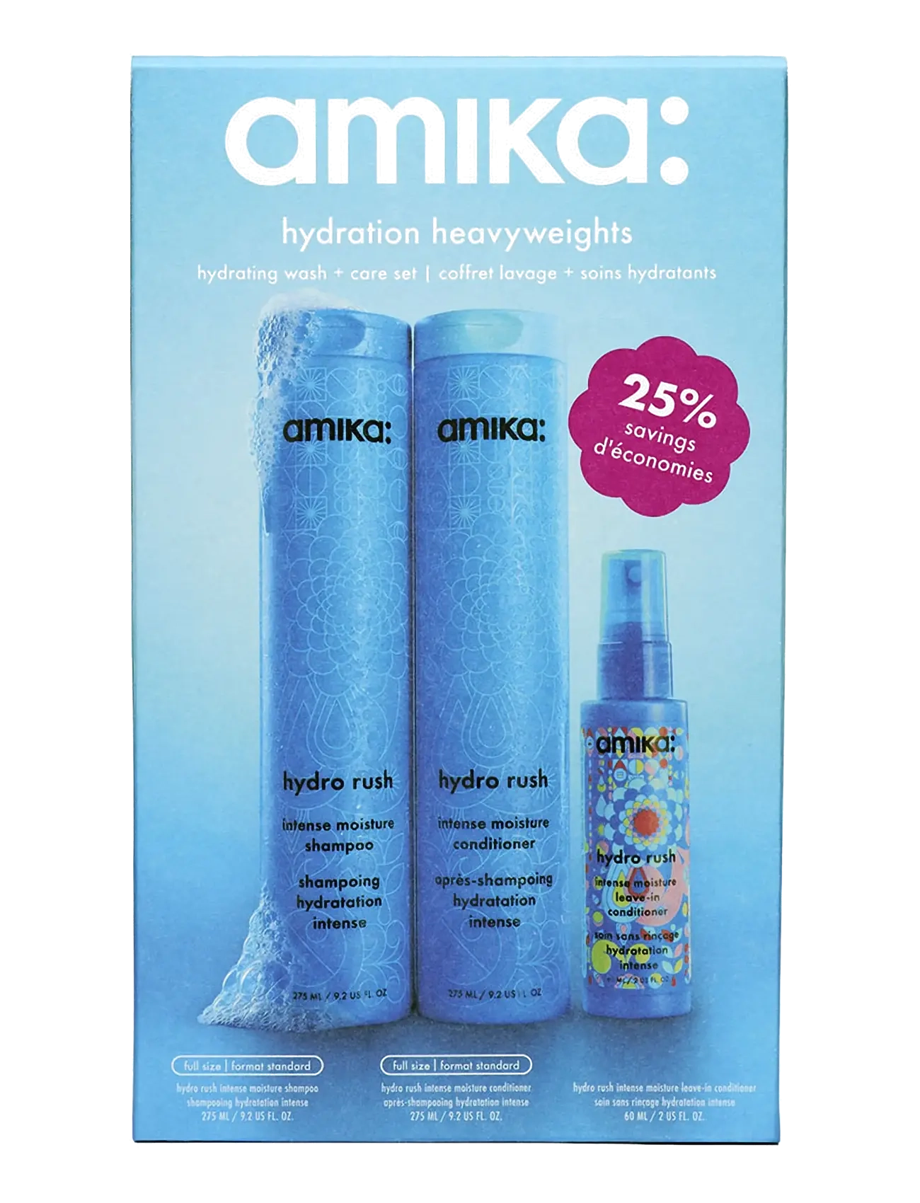 AMIKA Hydration Heavyweights Hydrating Wash + Care Set, Shampoo, Nude, Str: ONE SIZE