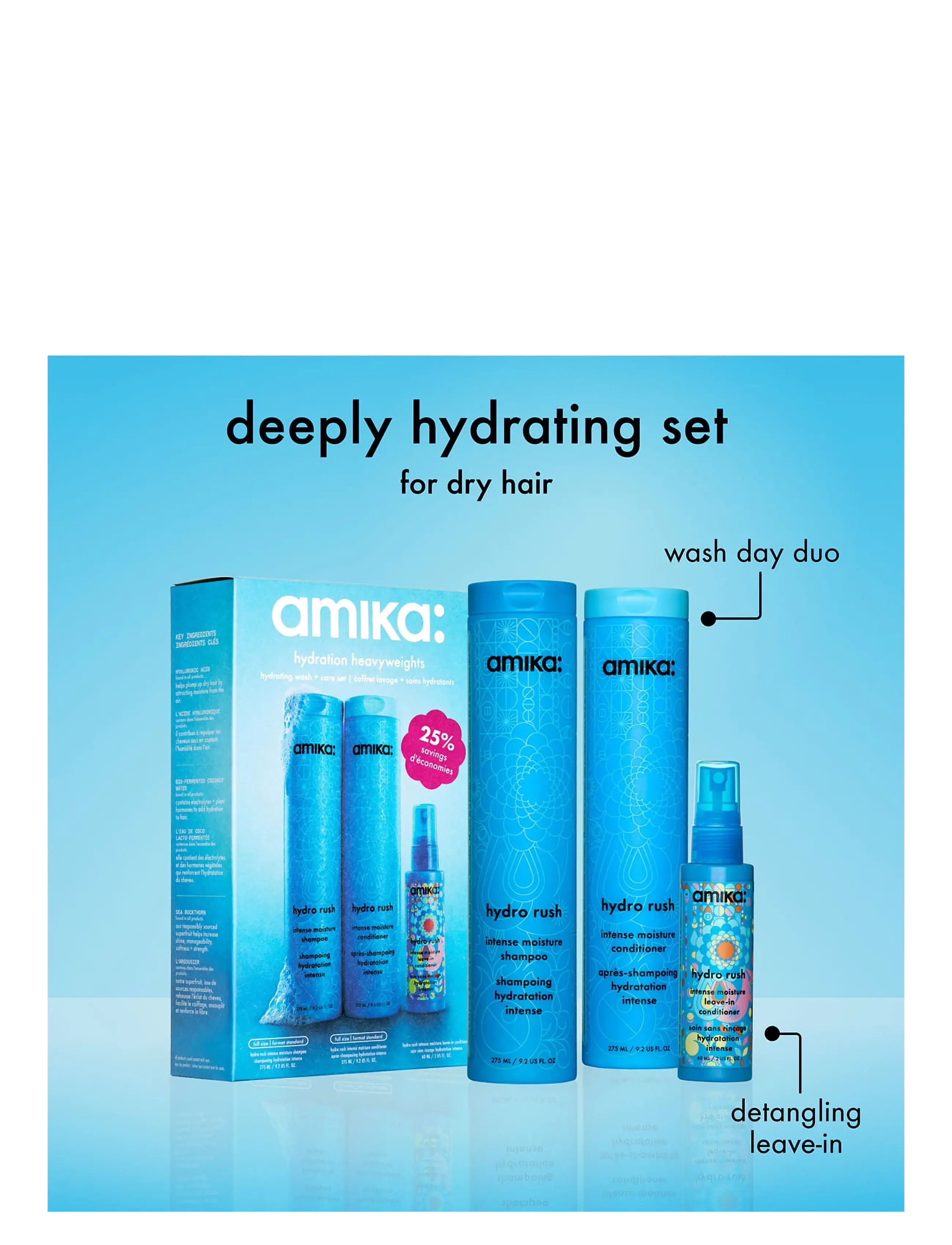 AMIKA - Hydration Heavyweights Hydrating Wash + Care Set - gåvoset - no color - 1