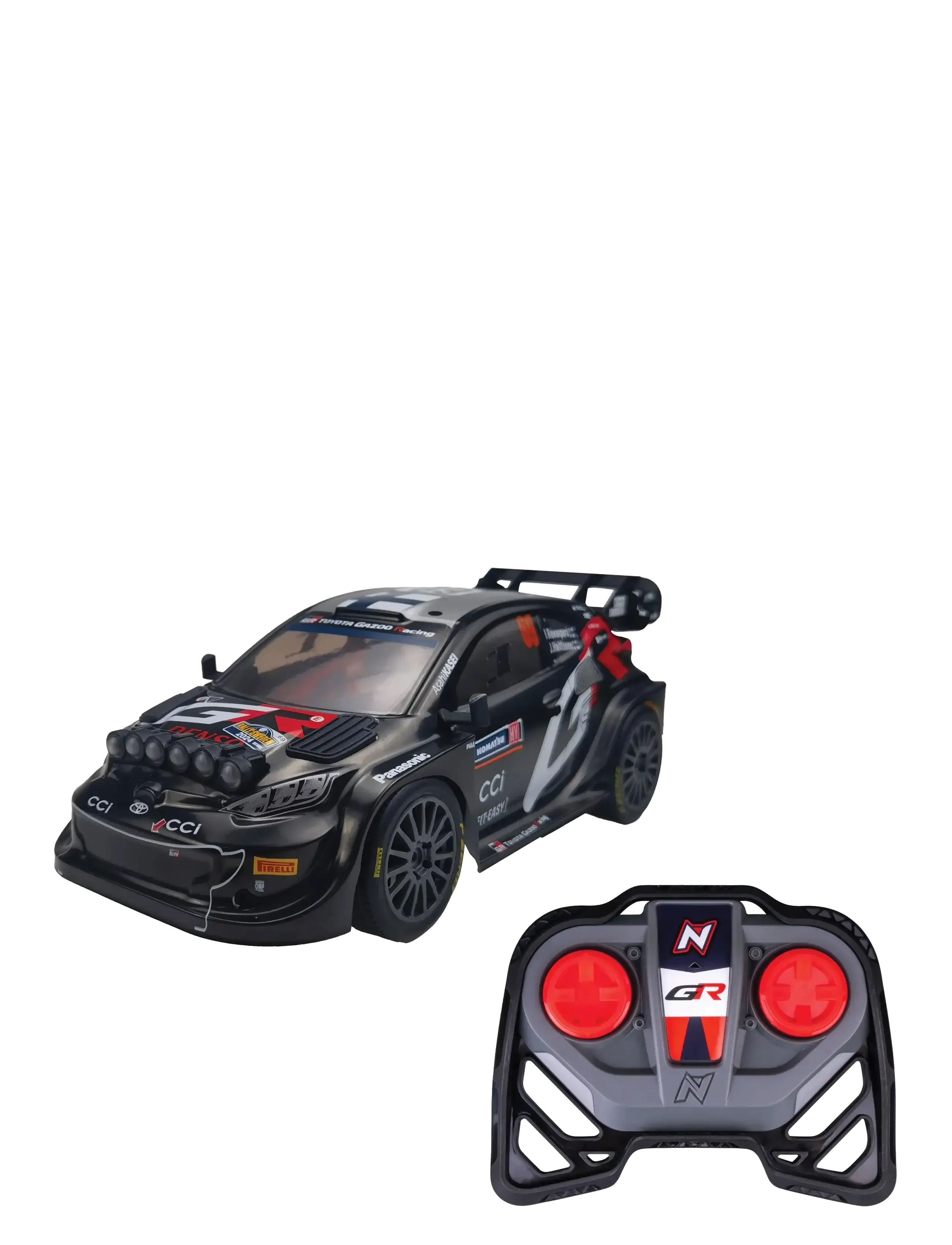 AMO Nikko Toyota Gazoo Racing Rovanperä Sweden Rally 2024 1:18Th, Børn, Remote Controlled Legetøj, Sort, Str: ONE SIZE
