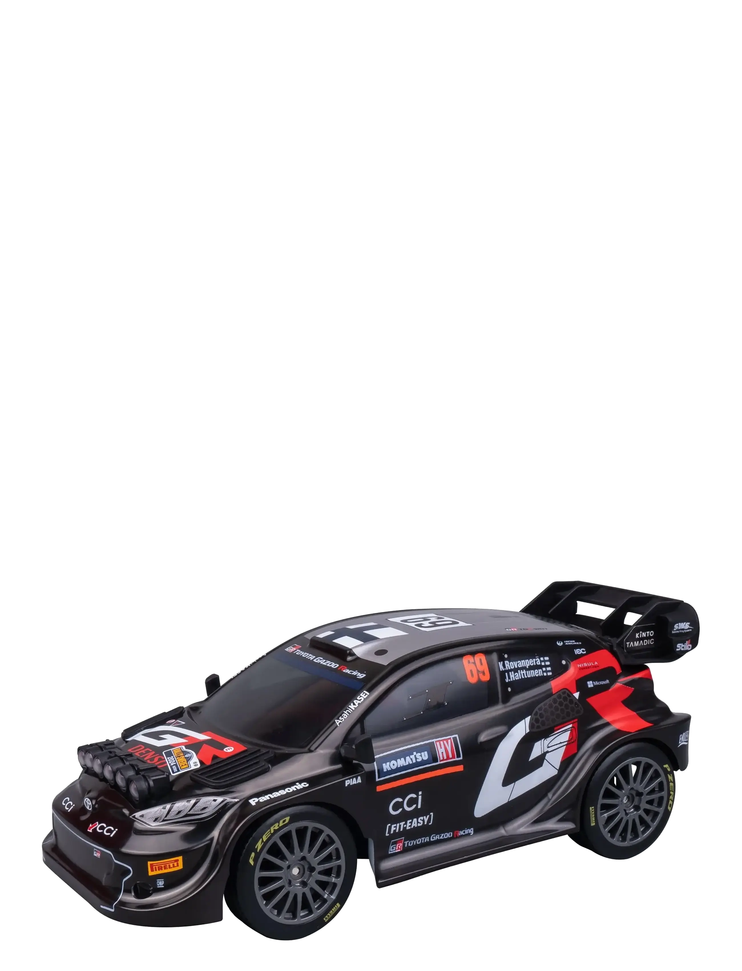 AMO - NIKKO Toyota Gazoo Racing Rovanperä Sweden Rally 2024 1:18th - fjernstyret legetøj - multicolor - 3