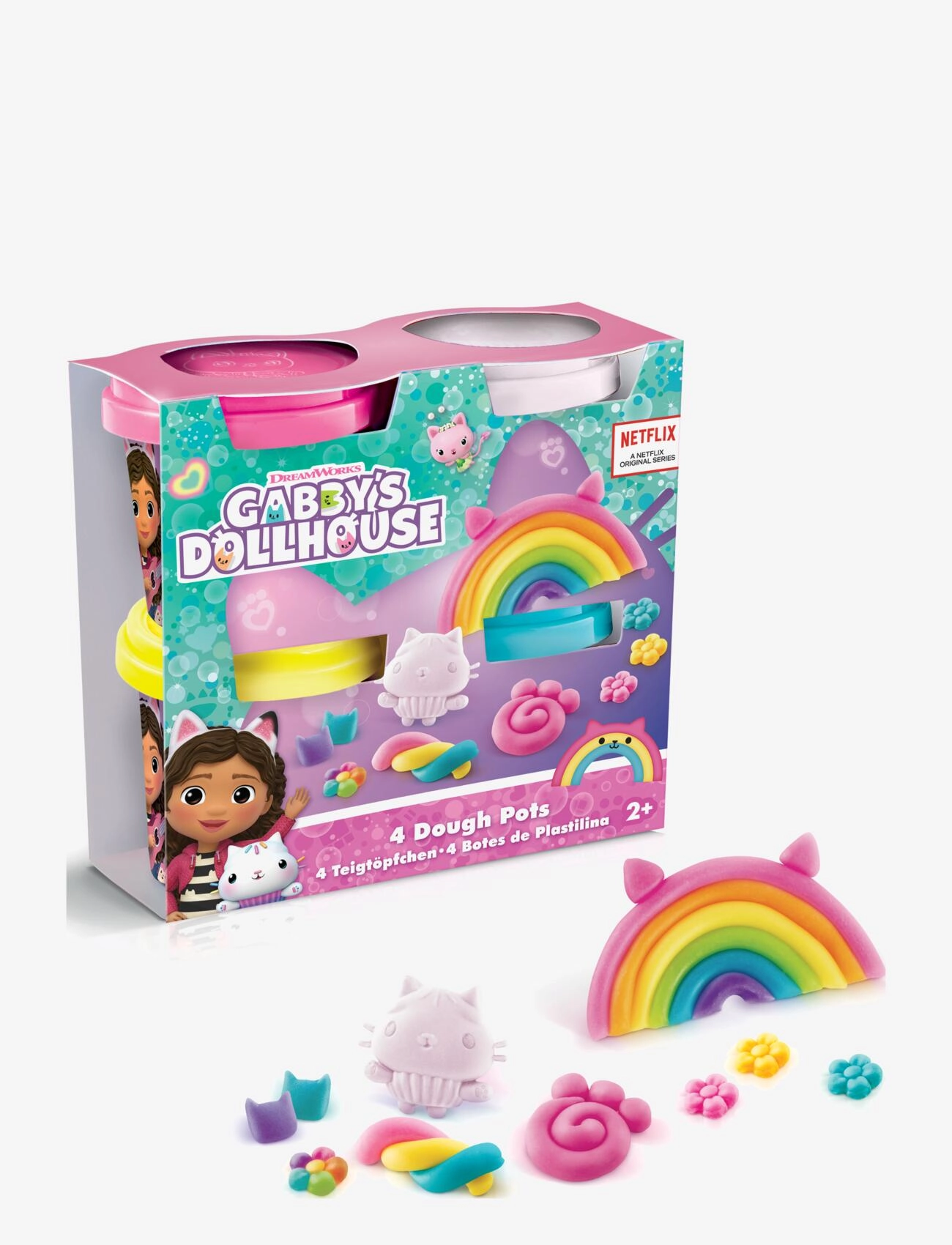 Gabby's Dollhouse - GABBY'S DOLLHOUSE Dough 4-Pack - leir - multicolor - 1