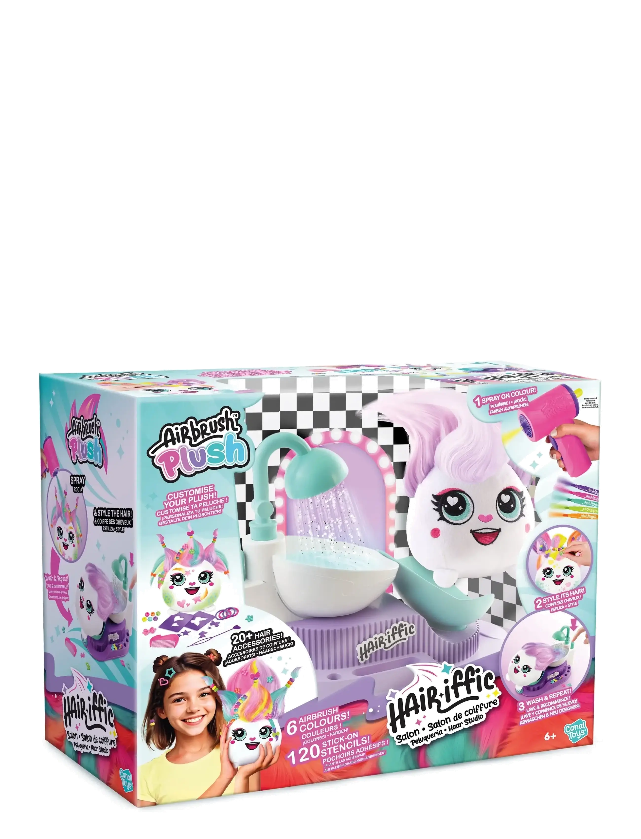 AMO AIRBRUSH PLUSH Hair-iffic Hair Style Salon - Leksaker - MULTICOLOR / multi