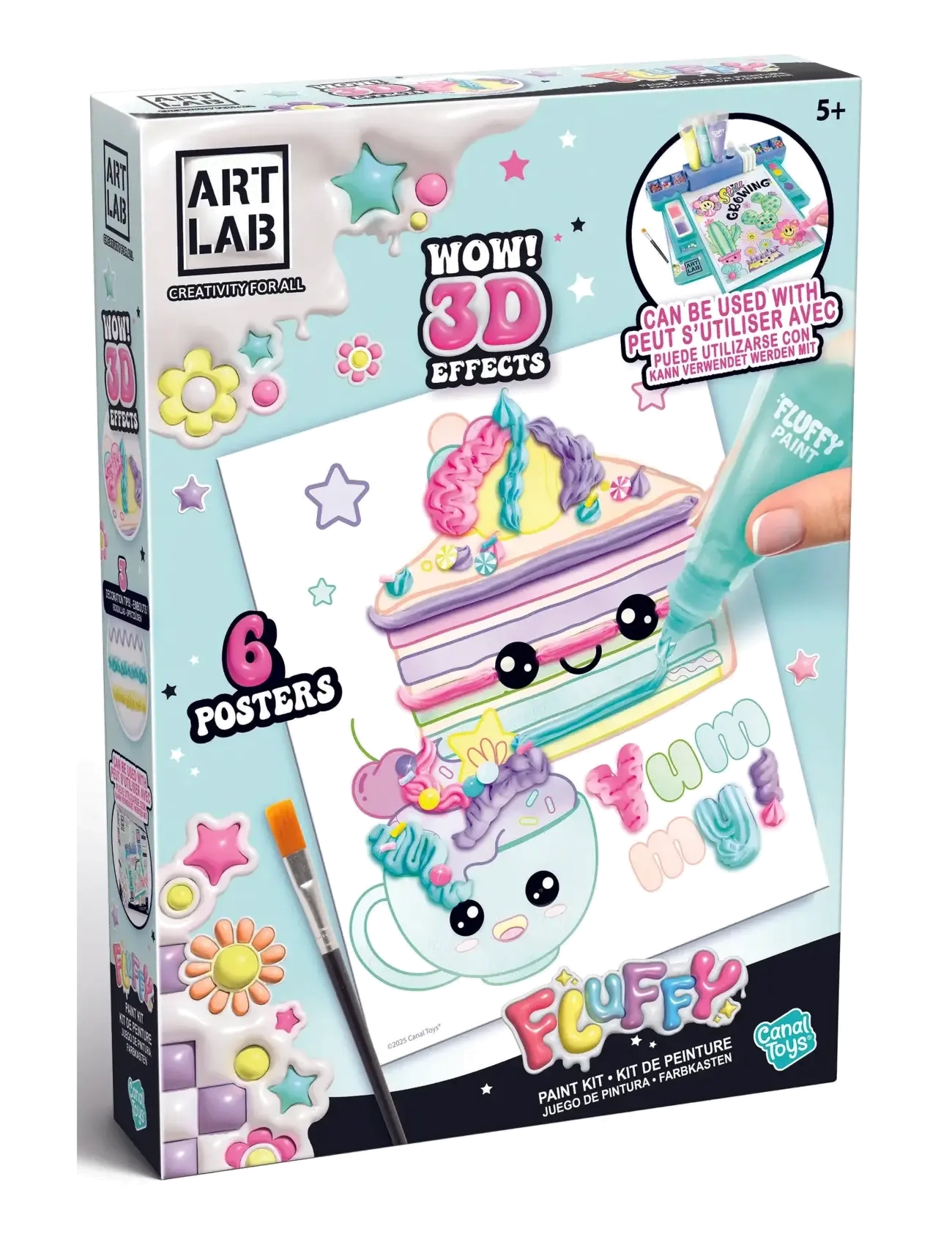 AMO Art Lab Fluffy Paint Kit, One Size, Multi/patterned, Tegning > Maling, Børn
