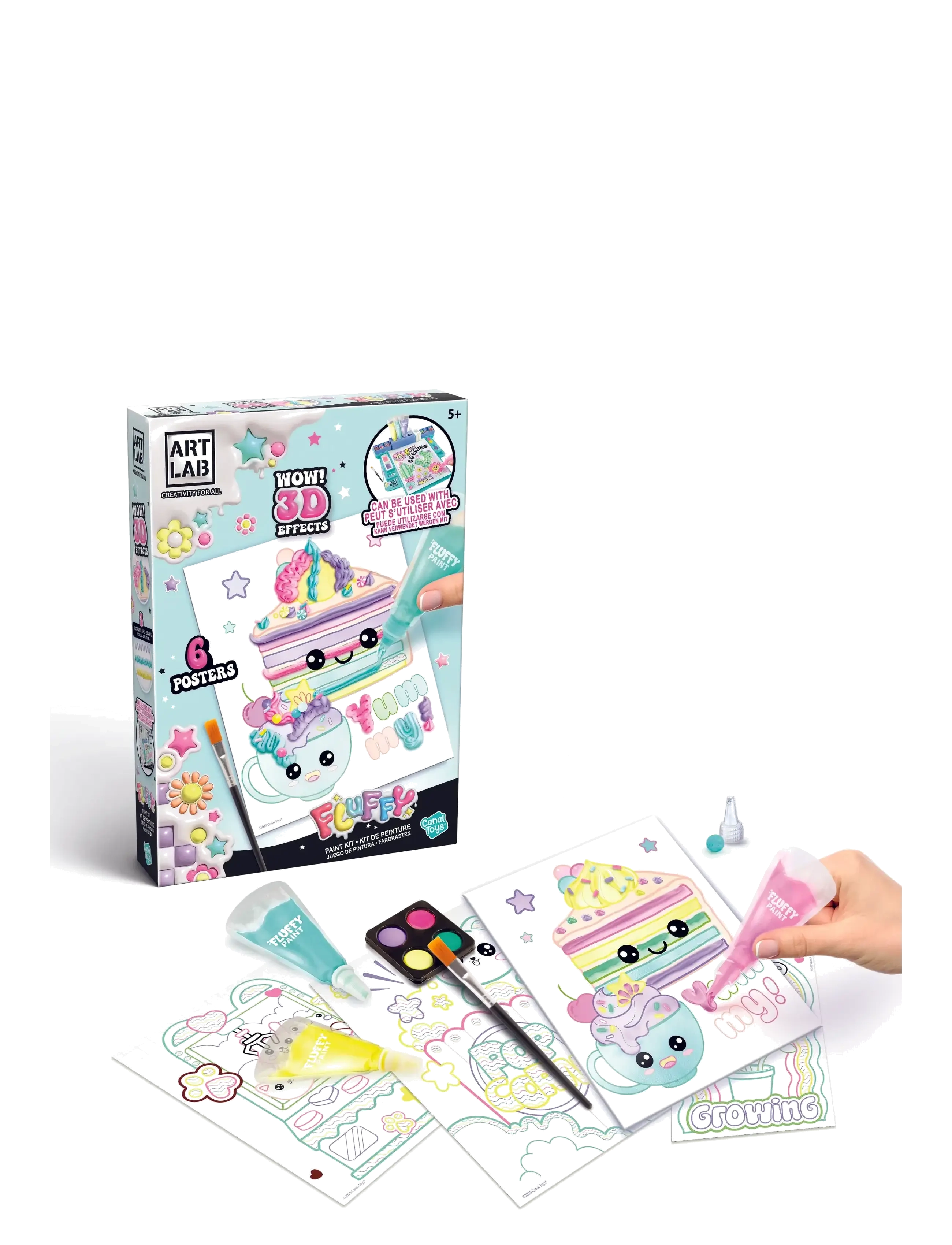 AMO - ART LAB Fluffy Paint Kit - multicolor - 1