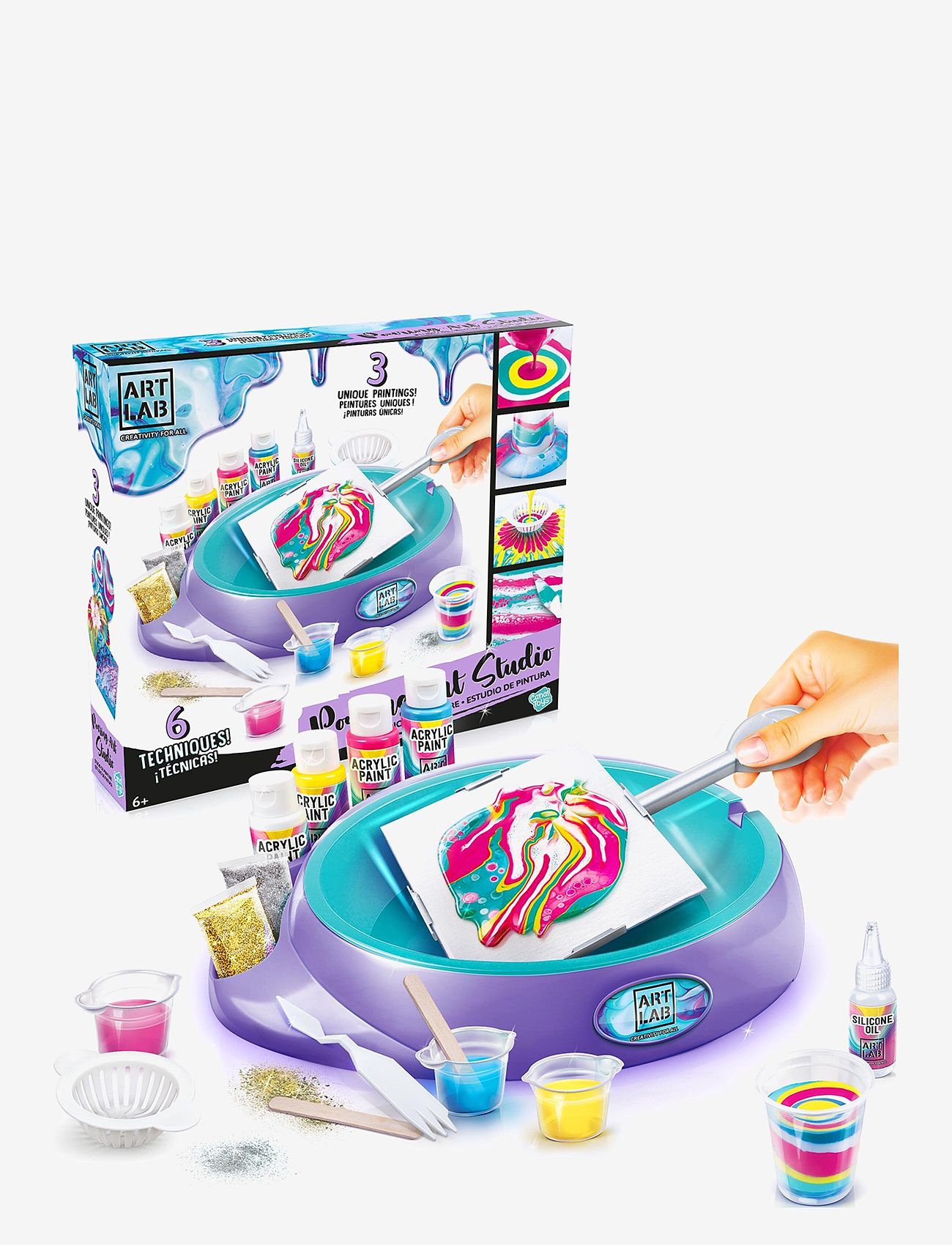 AMO - ART LAB Pouring Art Studio - kreasæt - multicolor - 0