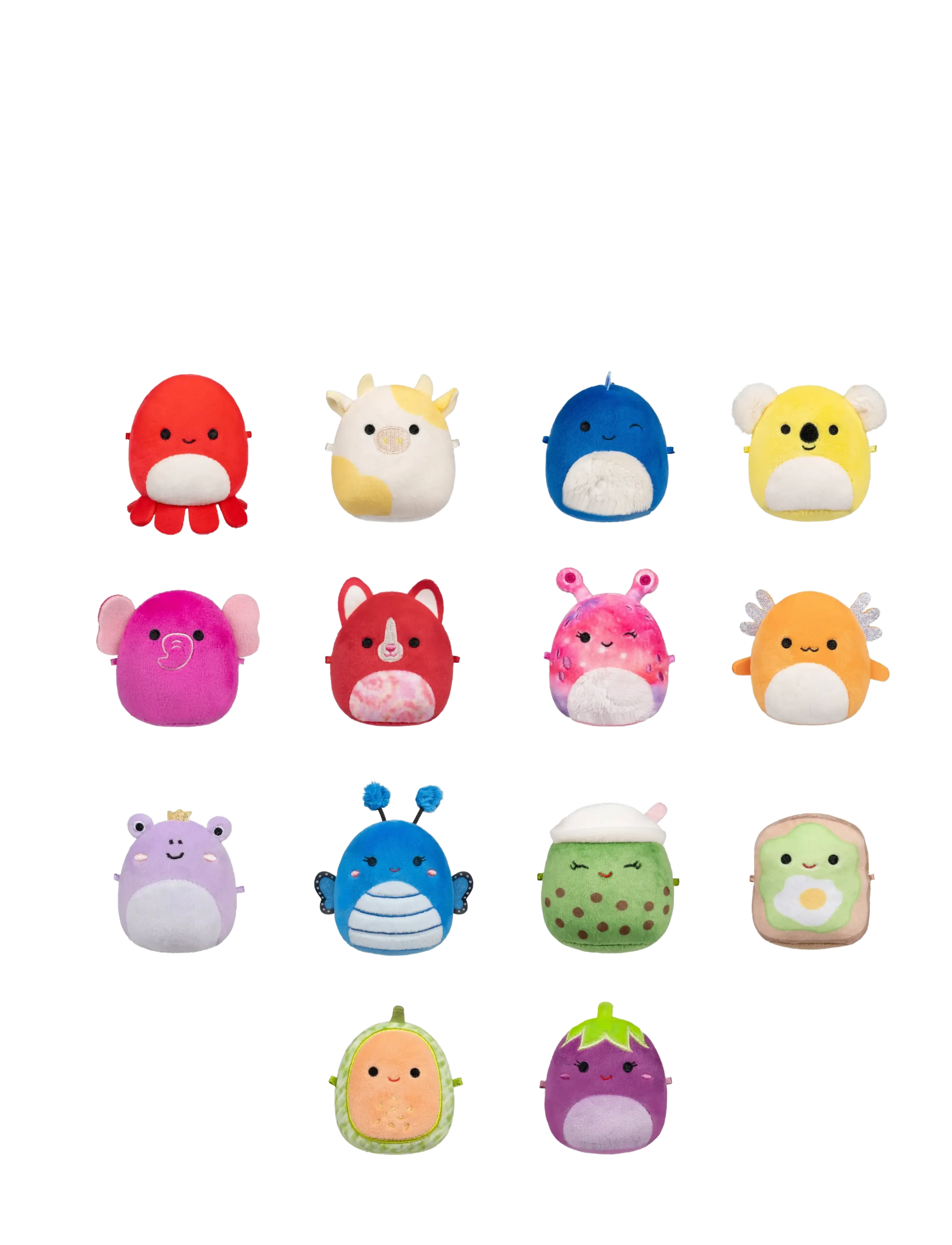 AMO Micromallows 6 Cm 14 Pack Plush, Børn, Stuffed Dyr, Rød, Str: ONE SIZE