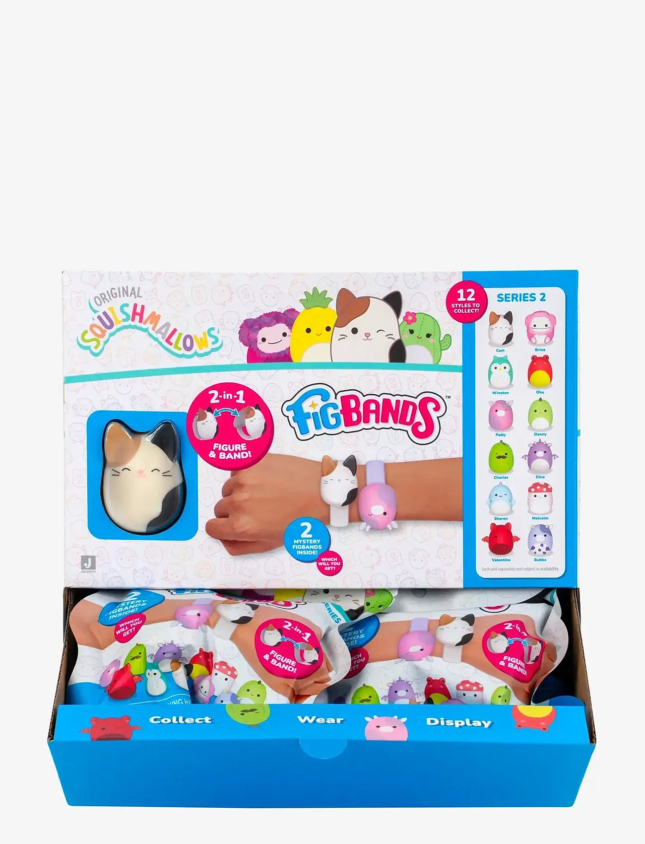 AMO - FIG BANDS Squishmallows Mystery 2 Pack Asst CDU - mjukisdjur - multicolor - 4