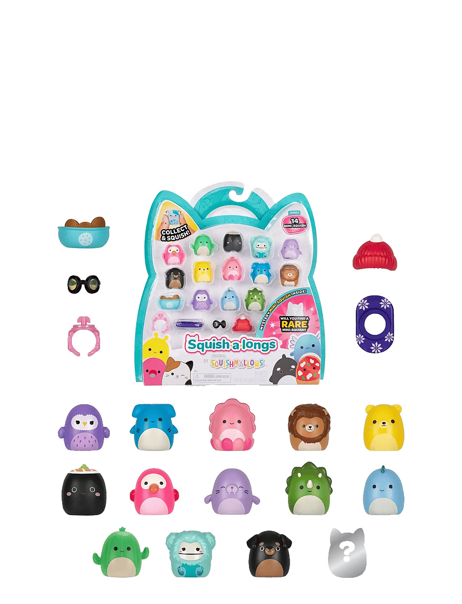 AMO - Squish-a-longs 2,5 cm 14 Pack Style 2 S3 - tuskudýr - multicolor - 0