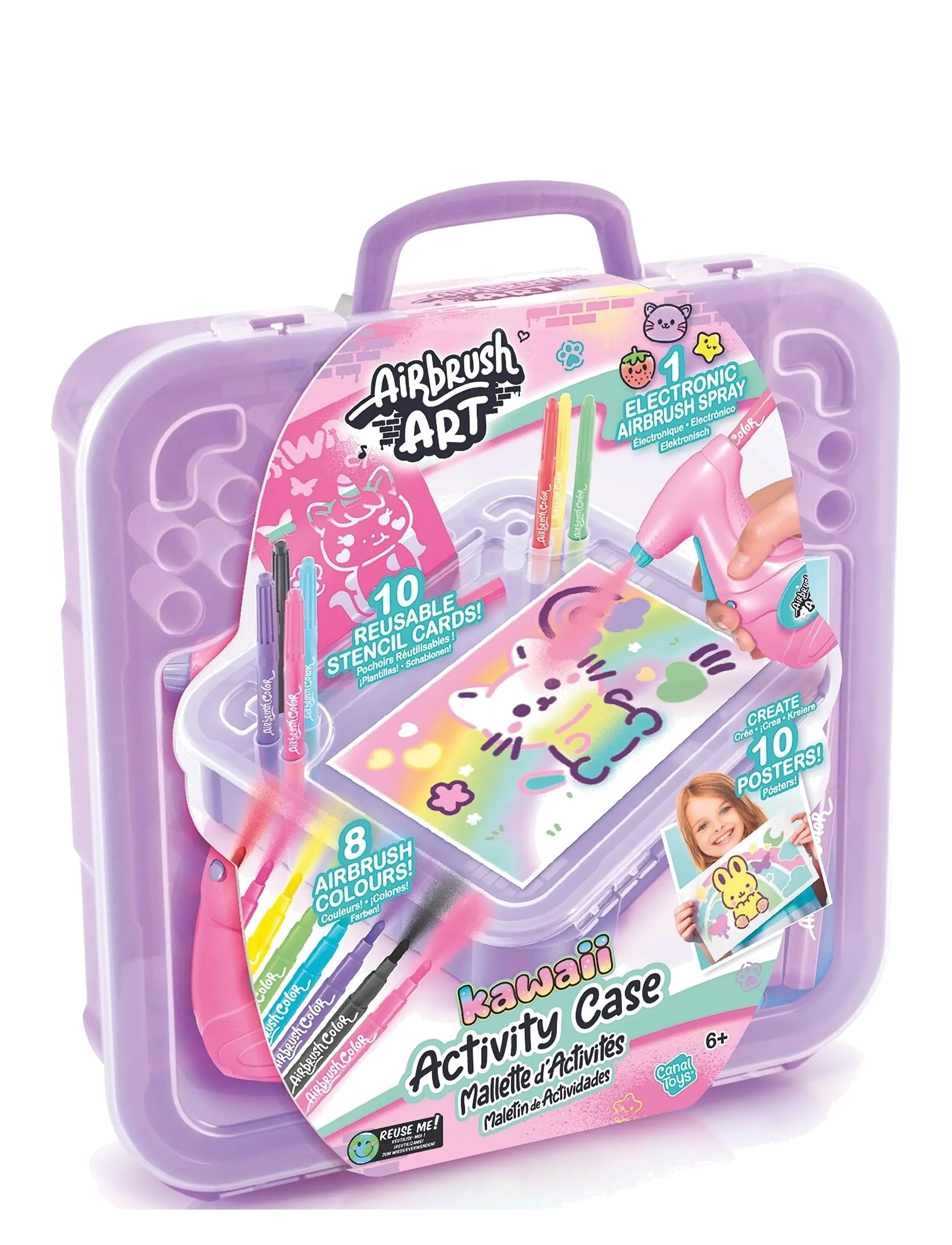AMO AIRBRUSH ART Art Activity Case - Hobbyartikler - MULTICOLOR / purple