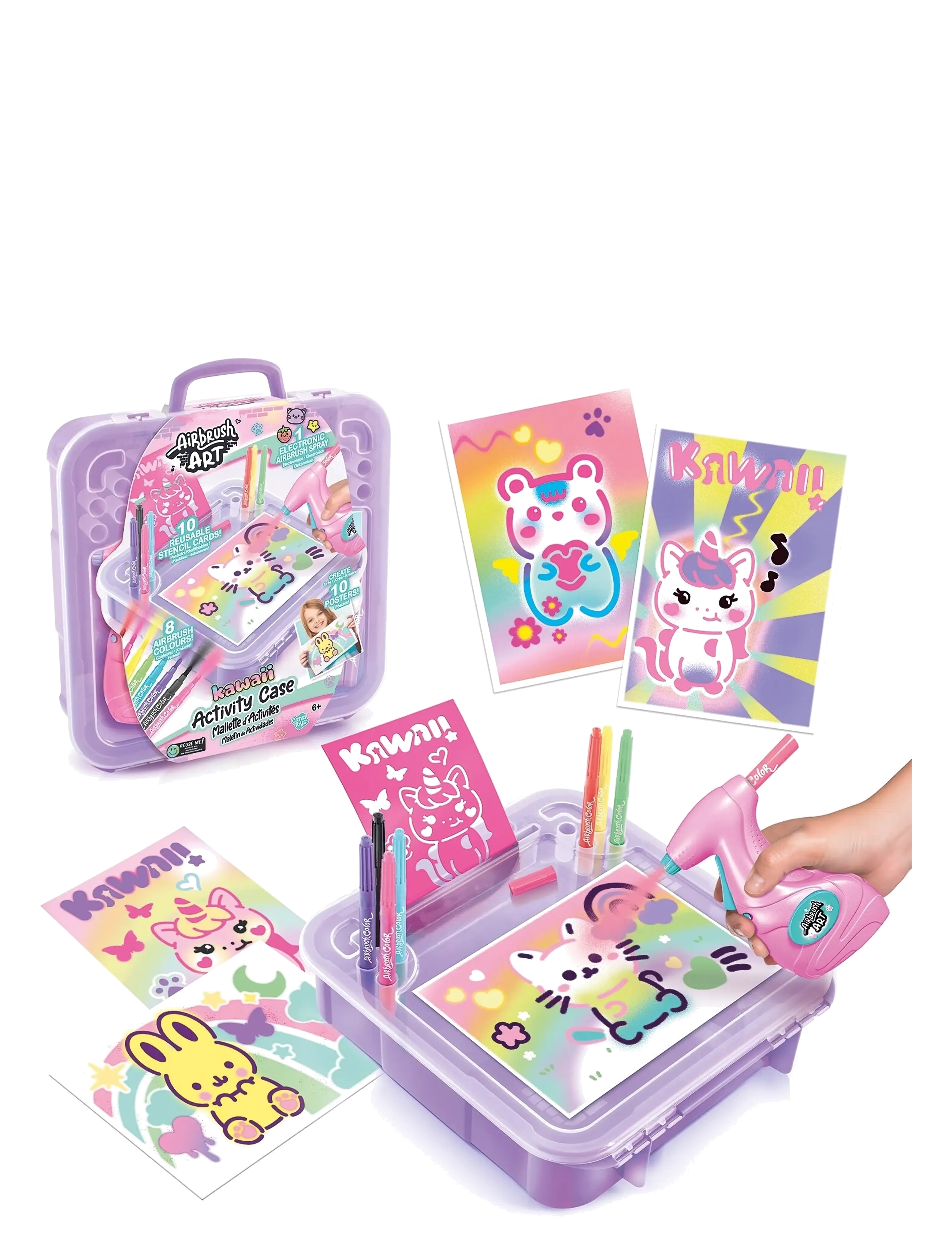 AMO - AIRBRUSH ART Art Activity Case - kreasæt - multicolor - 1