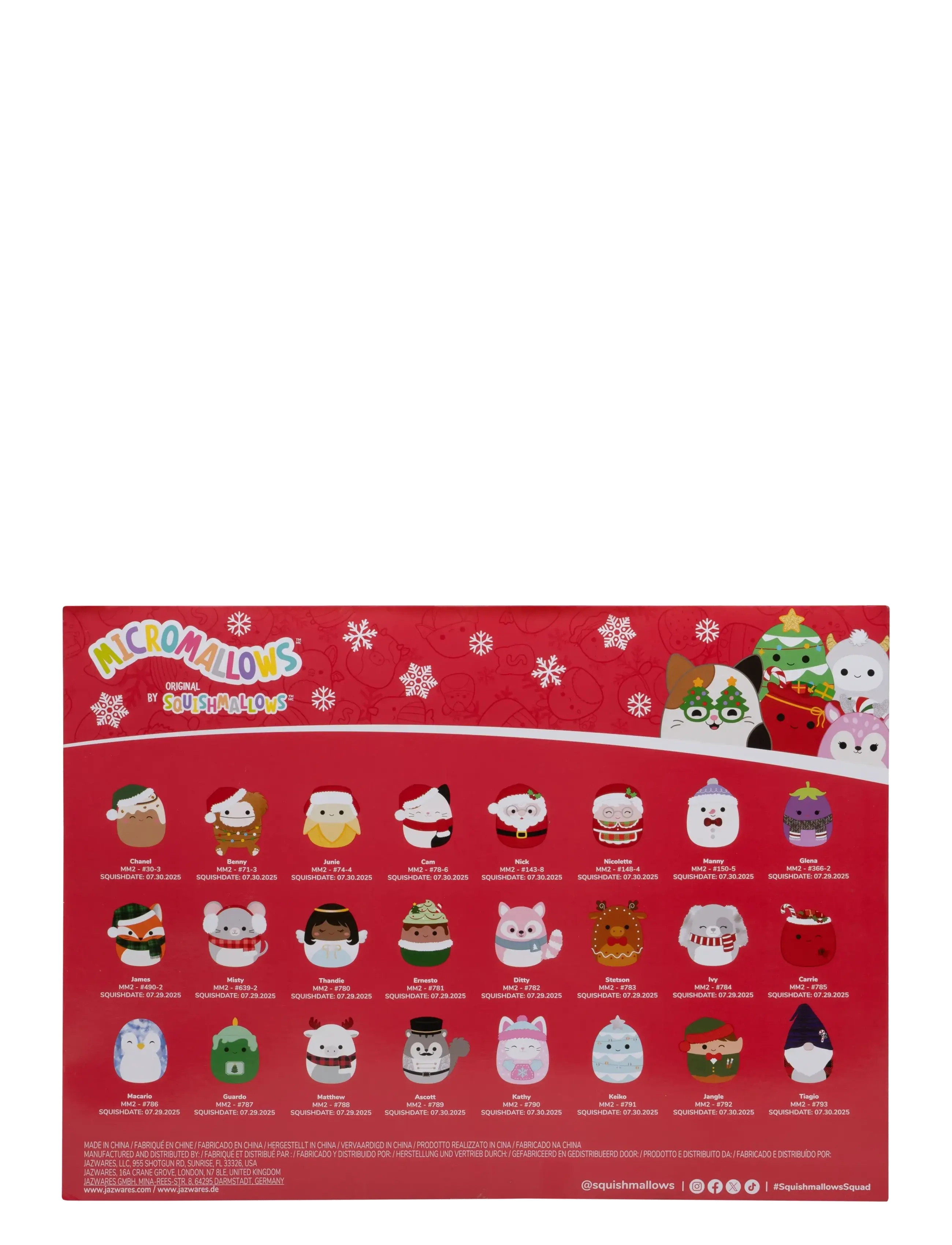 AMO - Micromallows 6 cm Plush 24 Pack Holiday Calendar 2026 - adventskalendrar - multicolor - 3