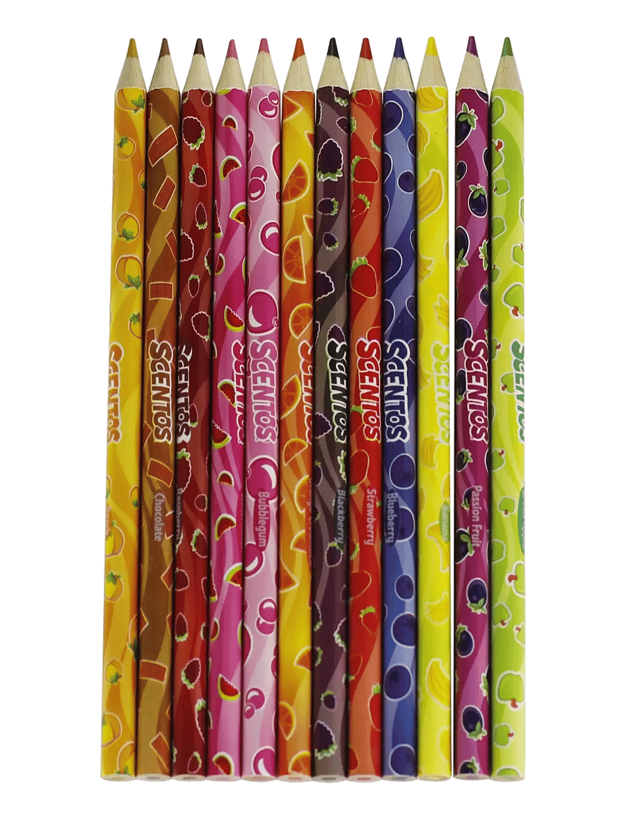 AMO - SCENTOS Colouring Pencils 12 pcs CDU - pennor - multicolor - 1