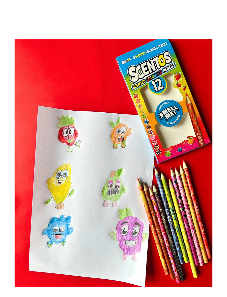 AMO - SCENTOS Colouring Pencils 12 pcs CDU - pennor - multicolor - 2