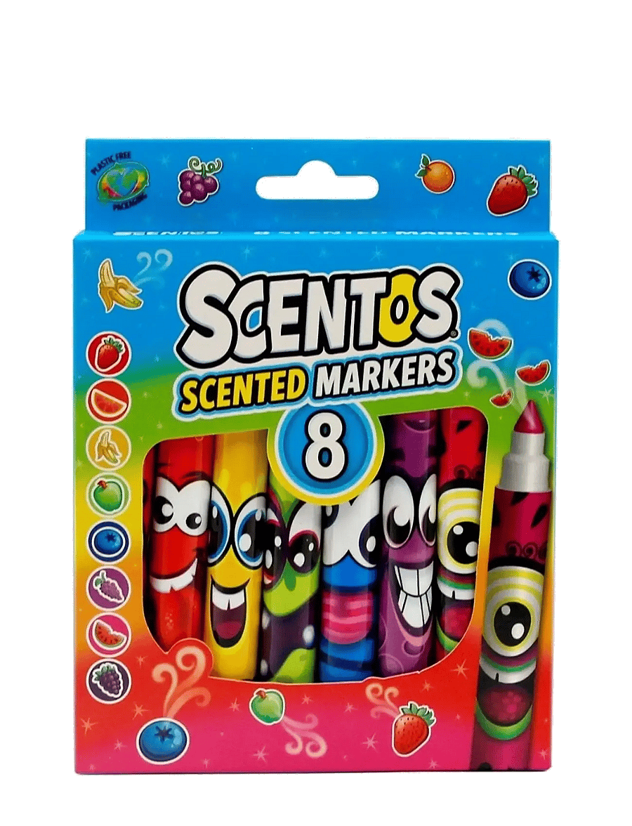 AMO - SCENTOS Markers 8 pcs CDU - skrivset - multicolor - 0