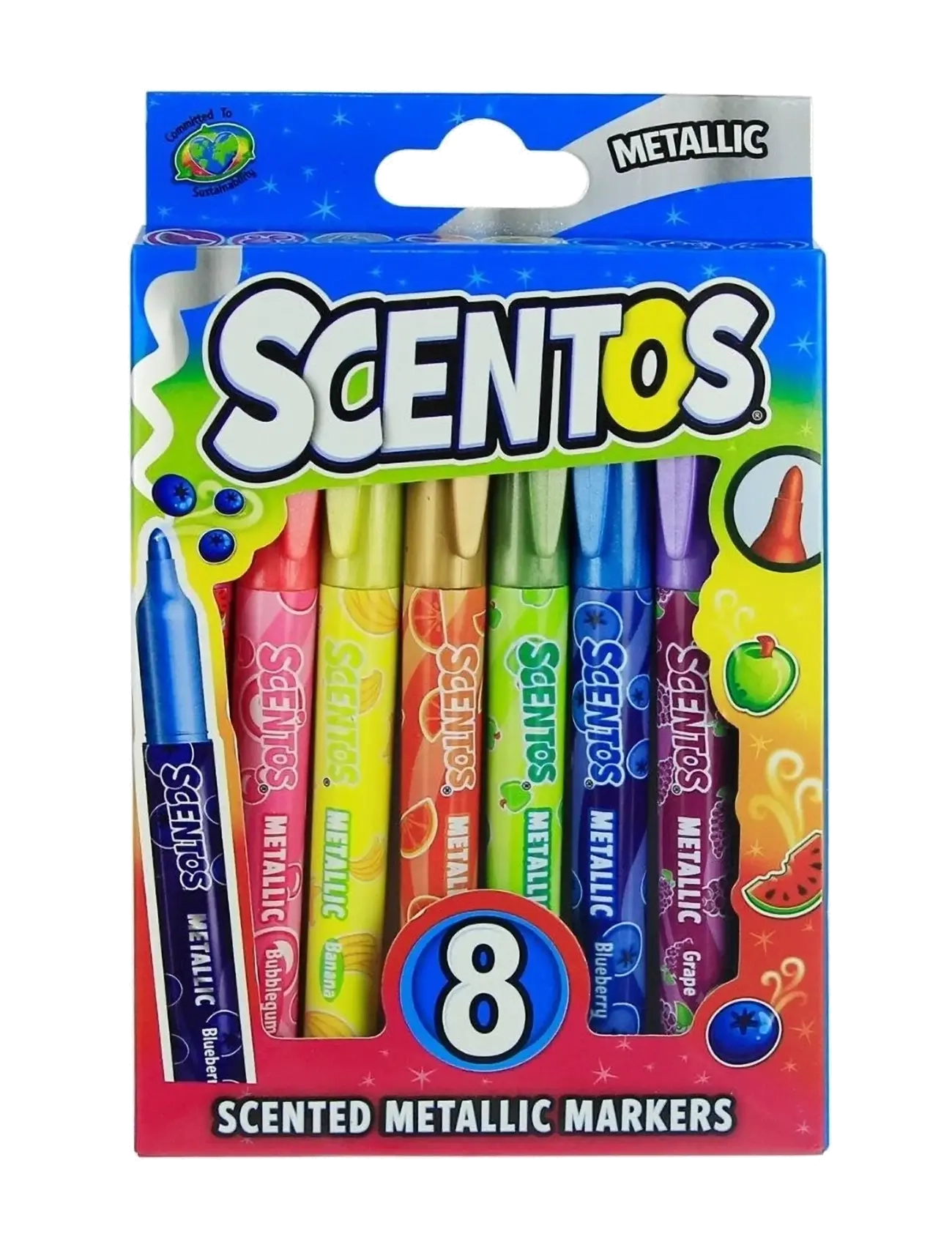 AMO SCENTOS Metallic Markers 8 pcs CDU - Tegne - MULTICOLOR / multi